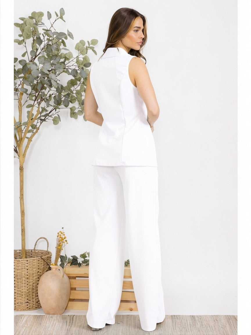 S25671-R - 2 PC VEST AND PANT SET
