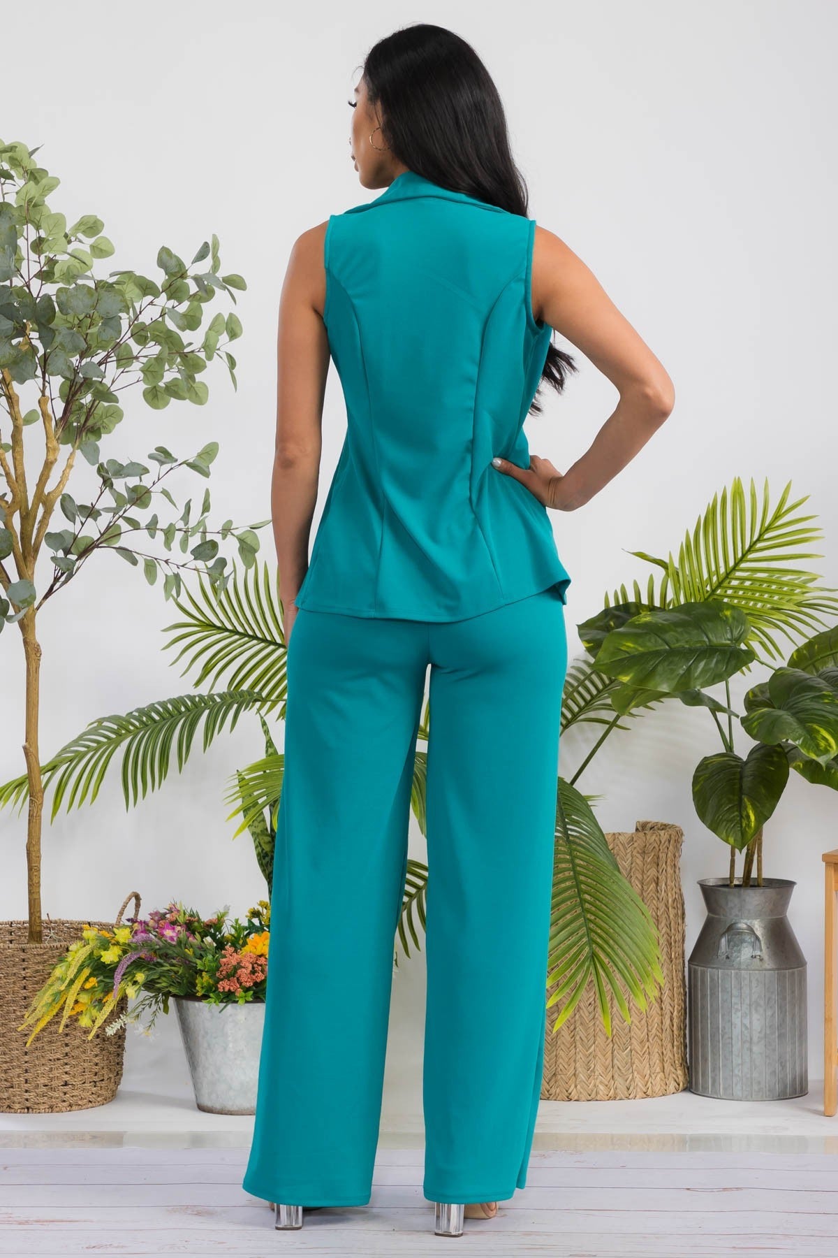 S25671-R - 2 PC VEST AND PANT SET