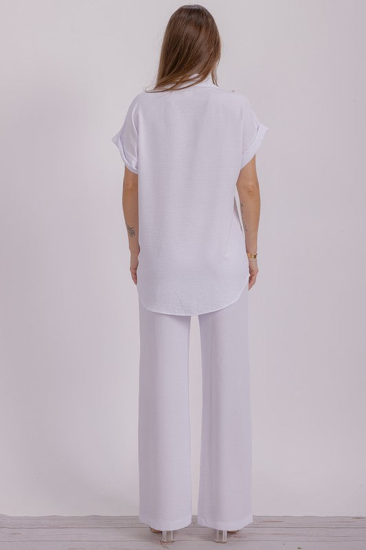 HH776X-S1 PLUS SIZE Two Pieces Shirt and Pants Set