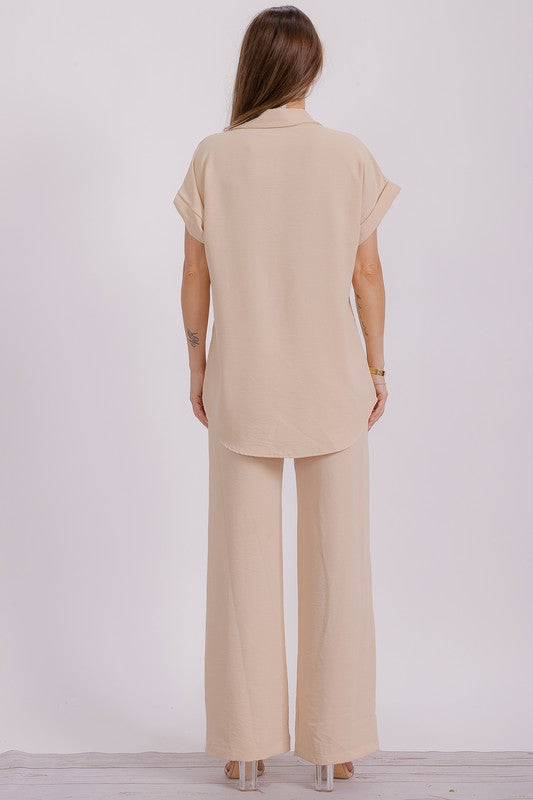 HH776X-S1 PLUS SIZE Two Pieces Shirt and Pants Set
