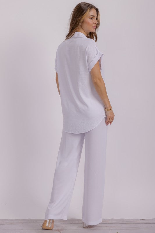HH776X-S1 PLUS SIZE Two Pieces Shirt and Pants Set
