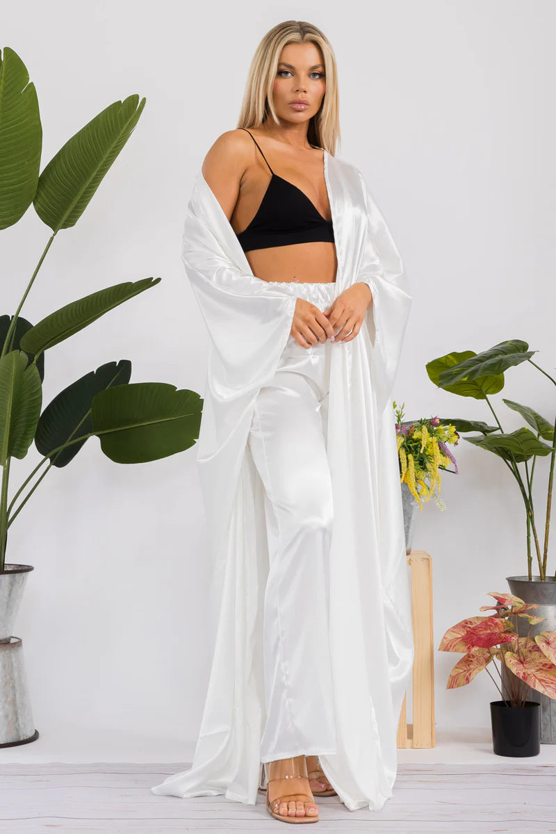 HH707R-S Duster Pants & Robe 2 Piece Set