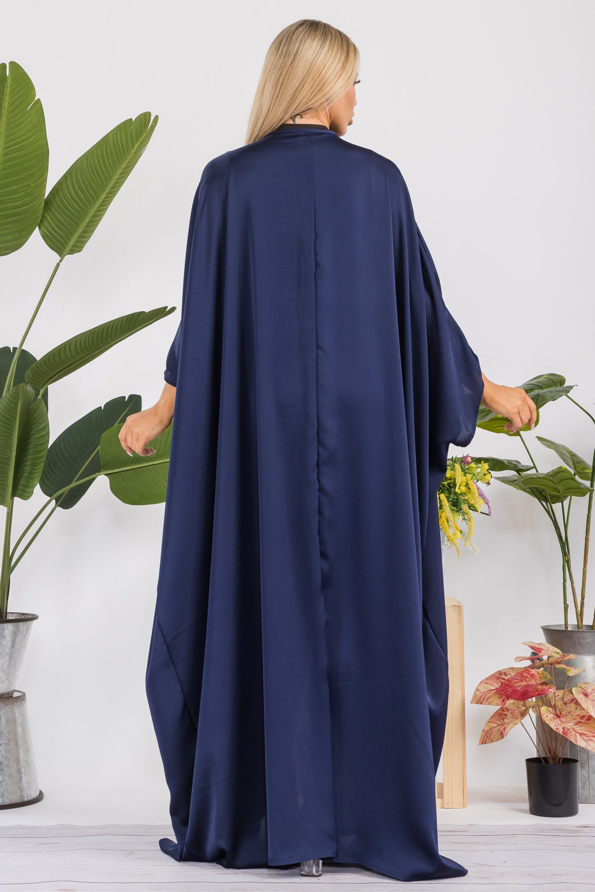 HH707D-R-S OPEN FRONT DUSTER ROBE