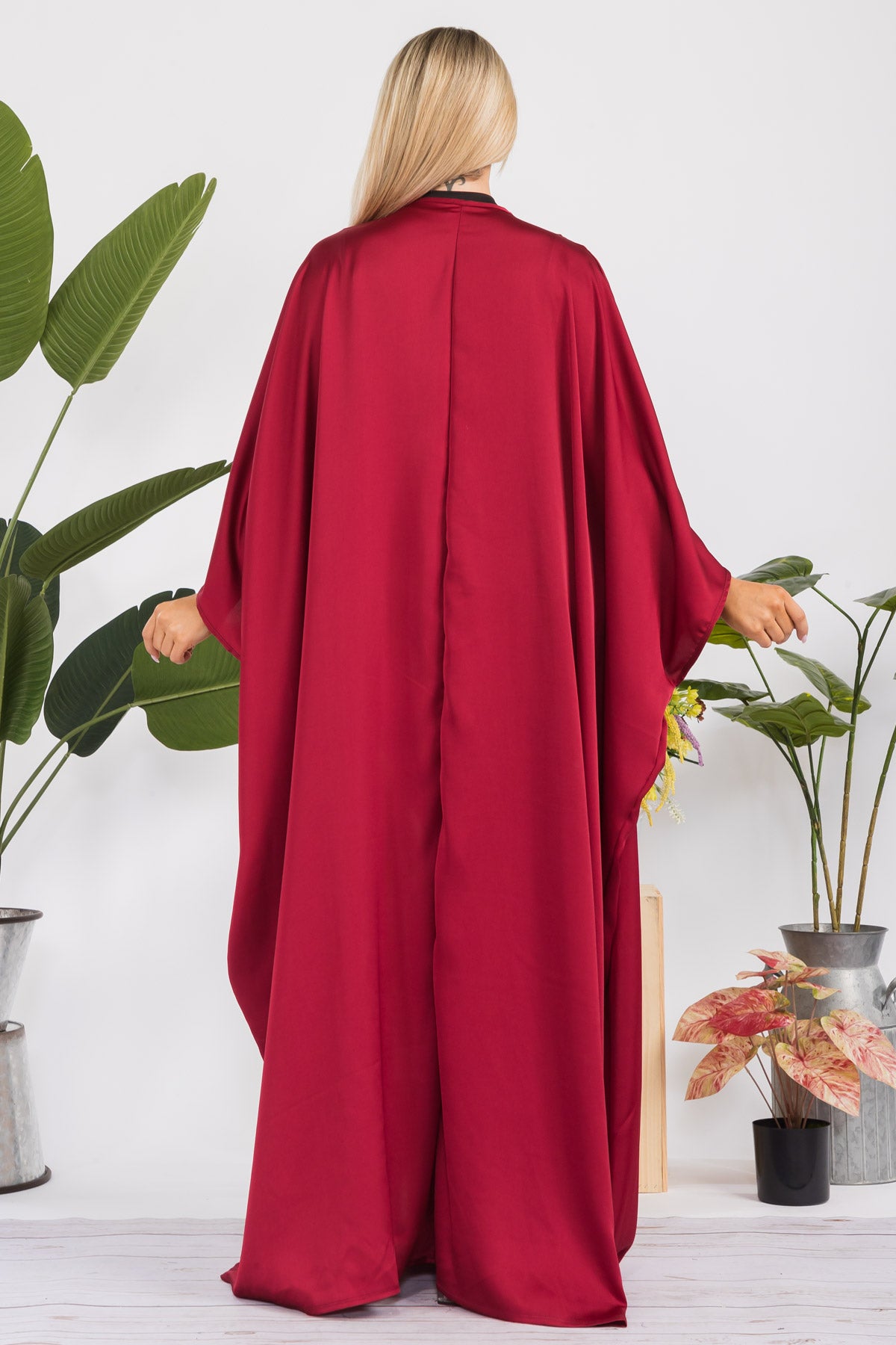 HH707D-R-S OPEN FRONT DUSTER ROBE