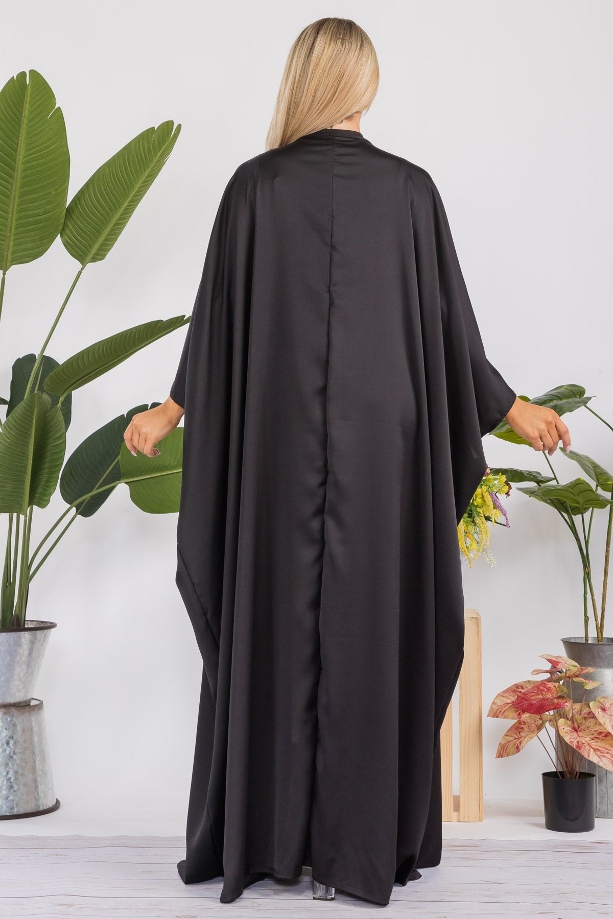 HH707D-R-S OPEN FRONT DUSTER ROBE