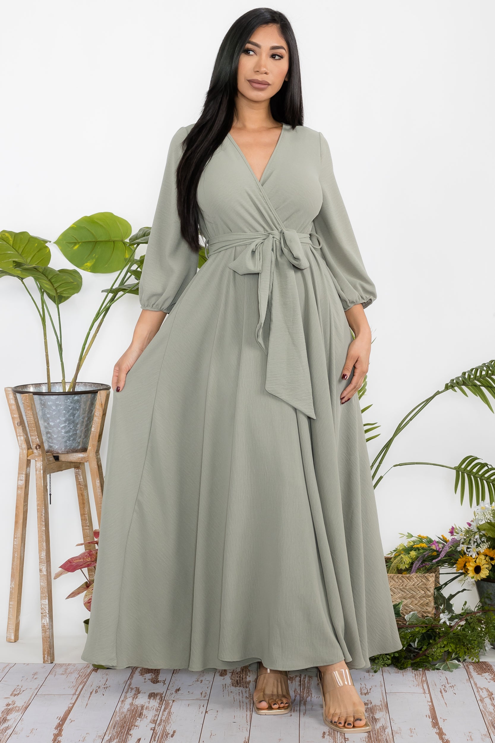 HH568X-S1 - LONGSLEEVE MAXI DRESS