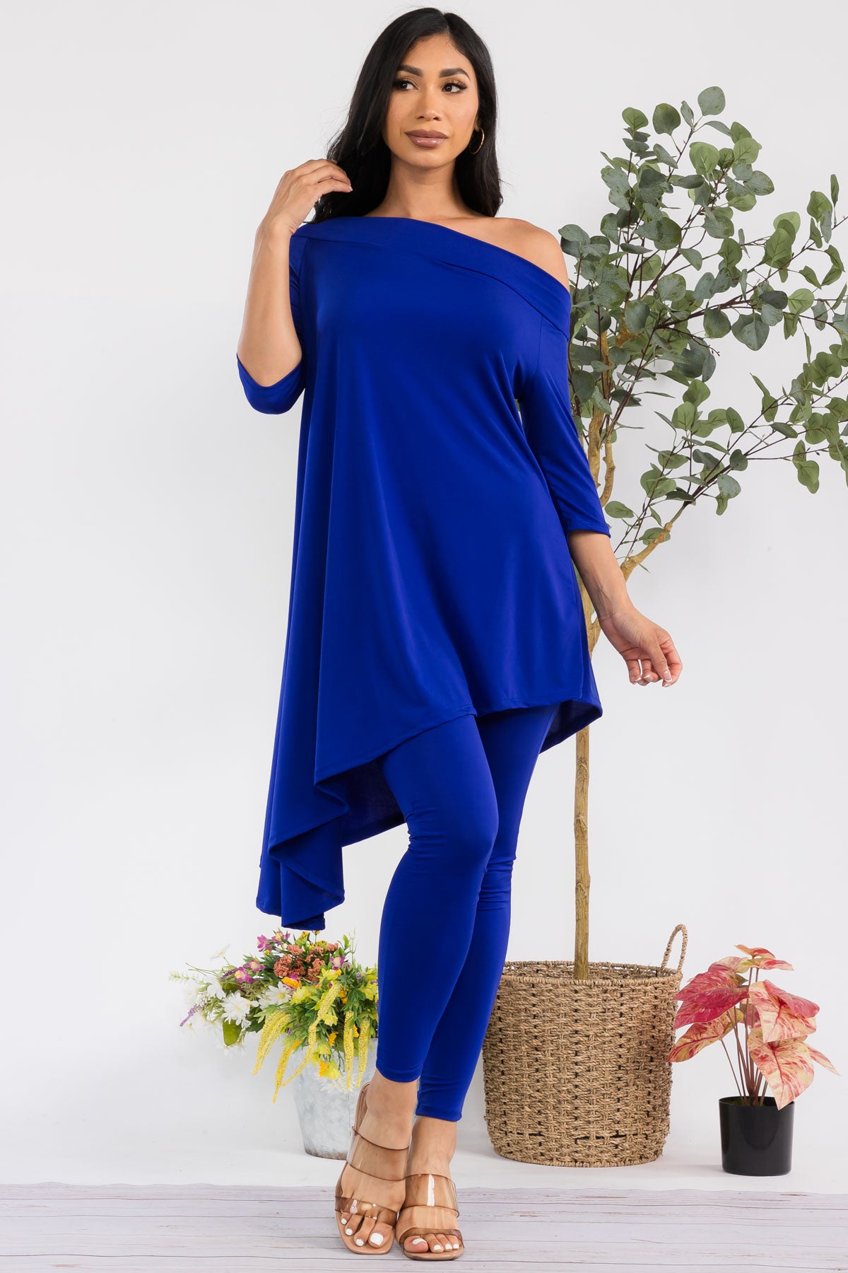 HH690X-S - 2 PC OFF SHOULDER TOP AND LEGGING SET