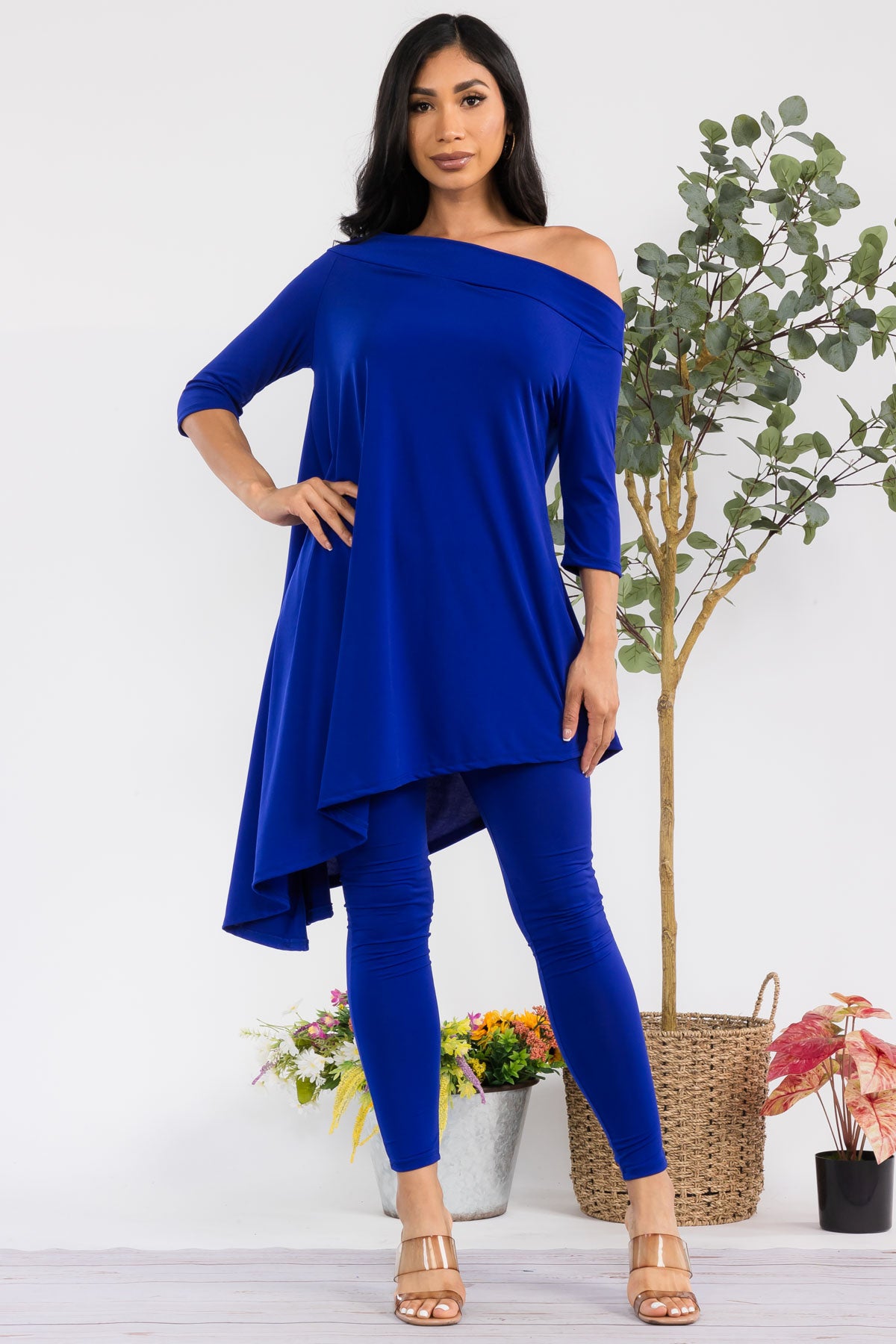 HH690X-S - 2 PC OFF SHOULDER TOP AND LEGGING SET