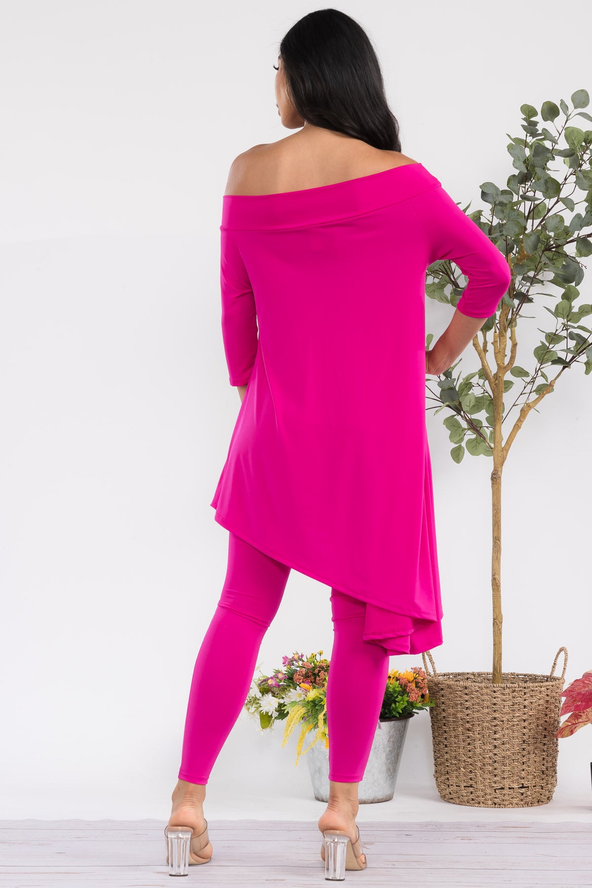 HH690X-S - 2 PC OFF SHOULDER TOP AND LEGGING SET