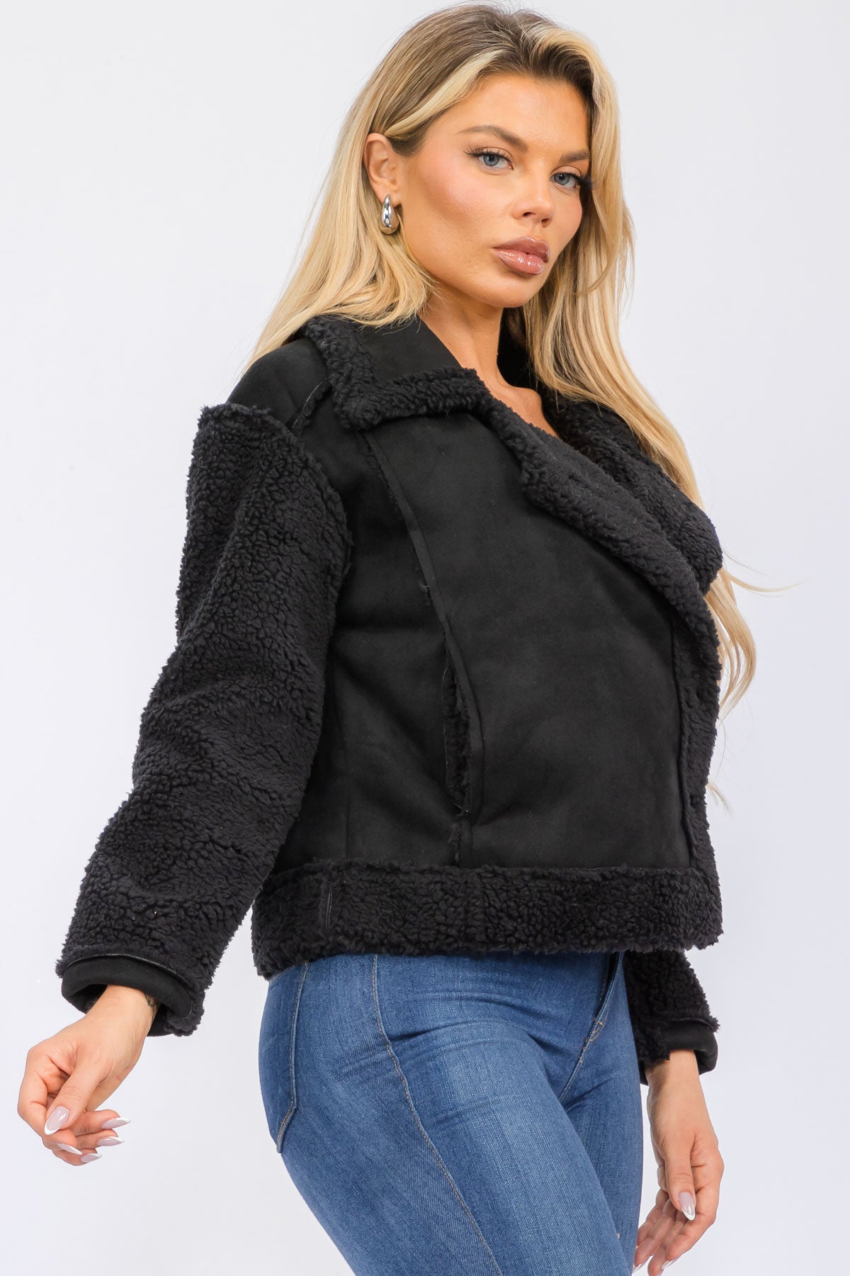 ANM736 - Moto Style Fur Jacket