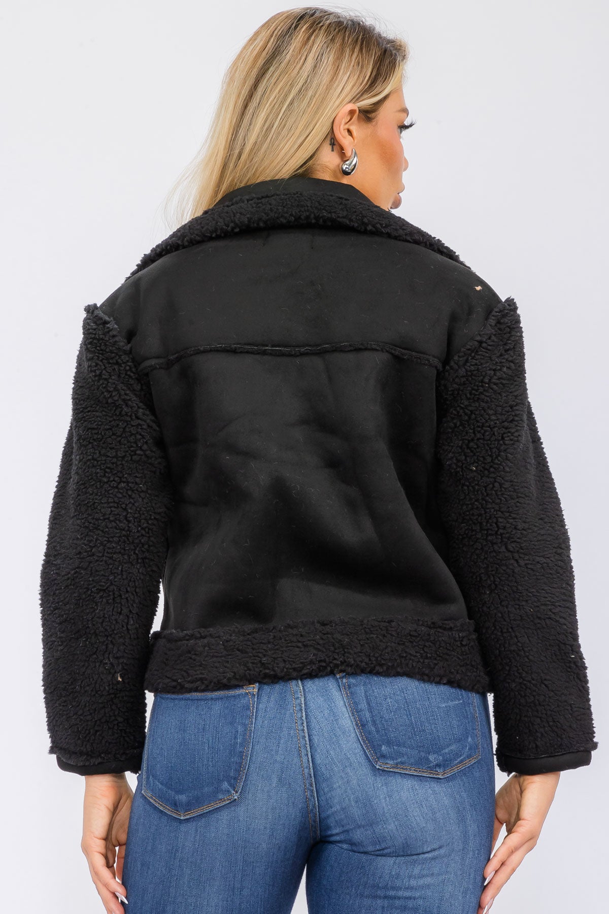 ANM736 - Moto Style Fur Jacket
