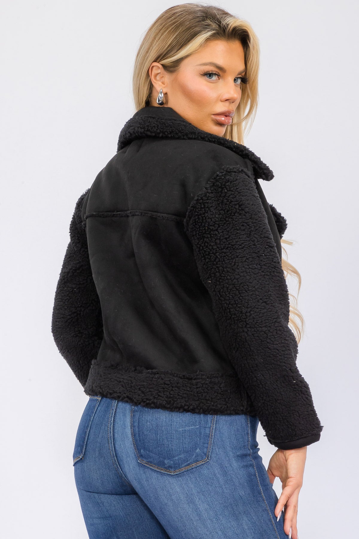 ANM736 - Moto Style Fur Jacket