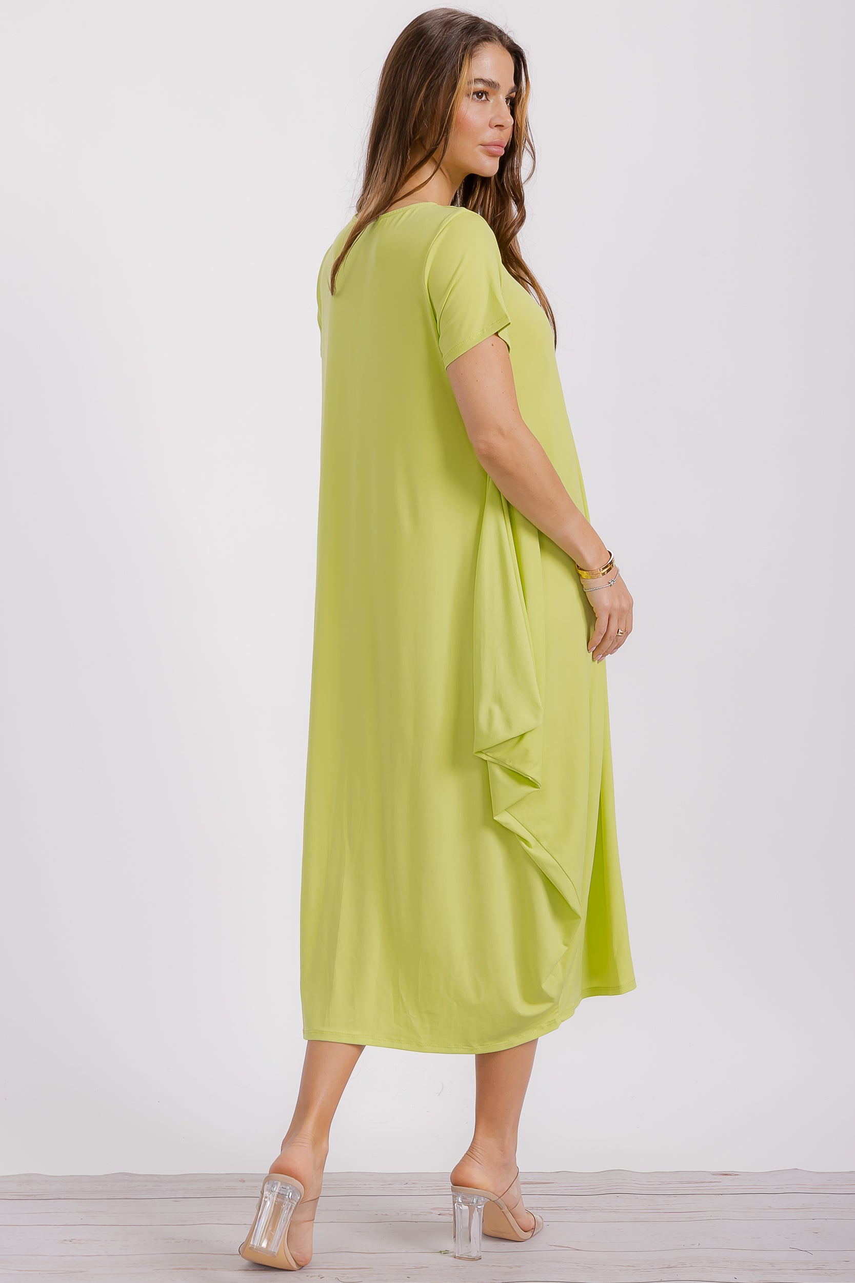 SAN151BX-S Plus Harem Midi Dress/Short Sleeve