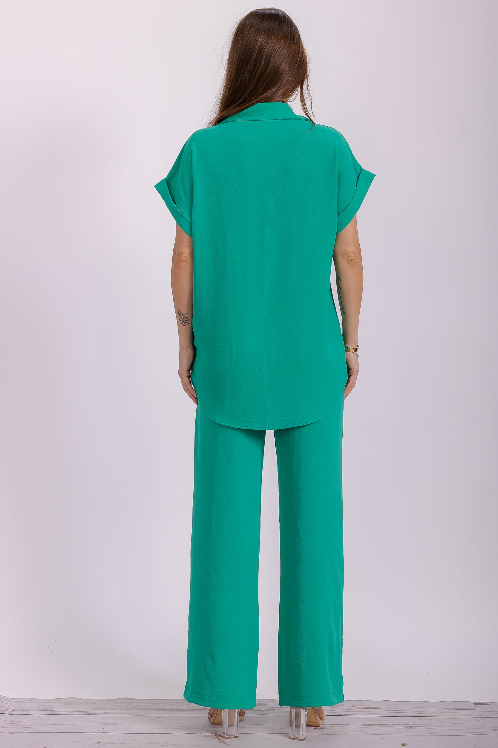 HH776R-S Two Pieces Shirt and Pants Set