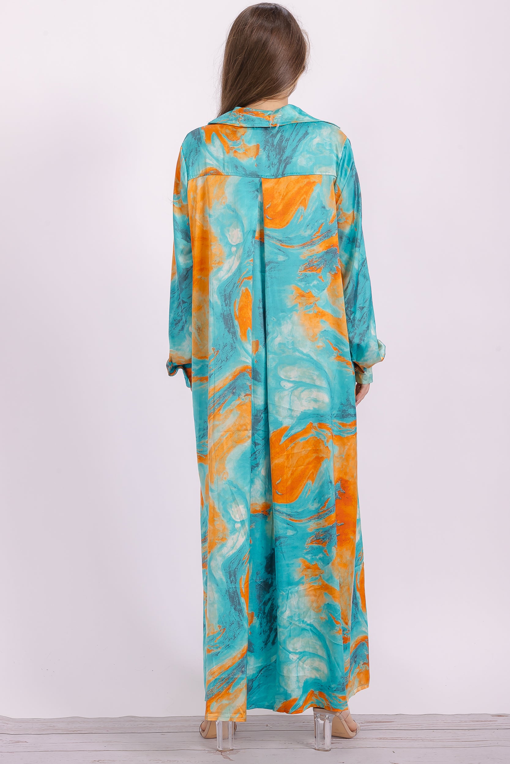 HT996 Button Down Maxi Dress