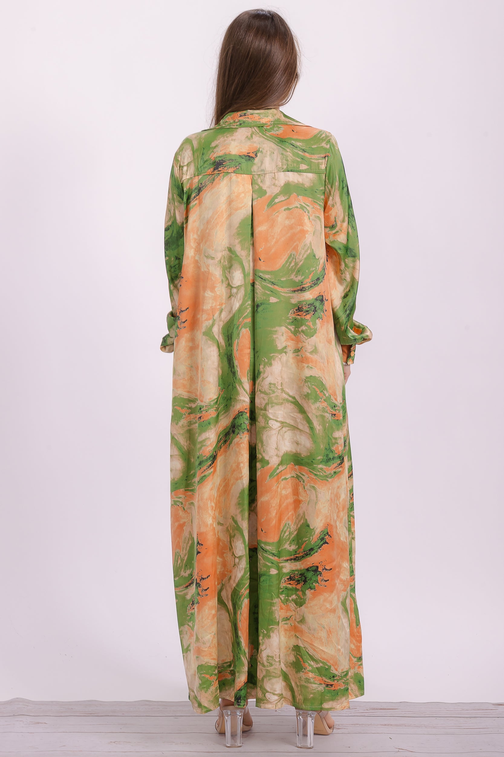 HT996 Button Down Maxi Dress