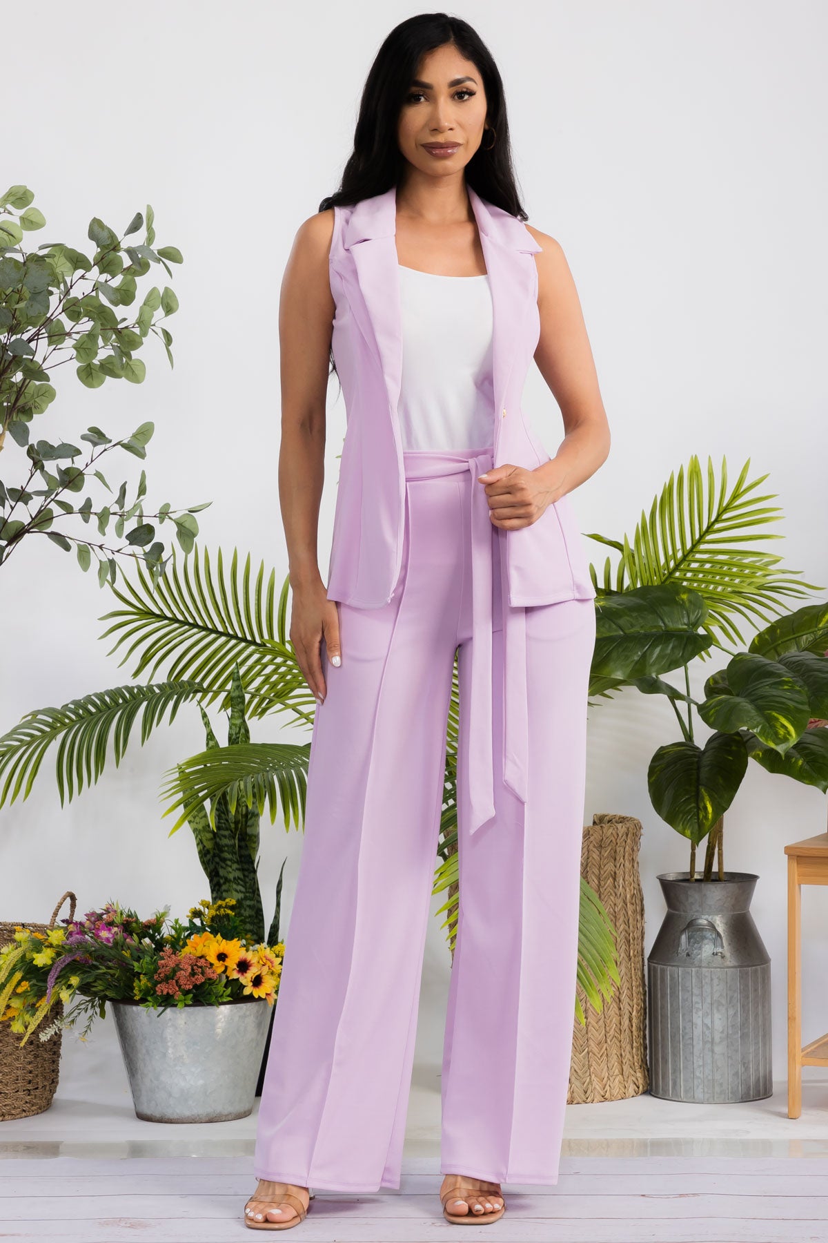 HH706R-SL - 2 PC VEST AND PANT SET