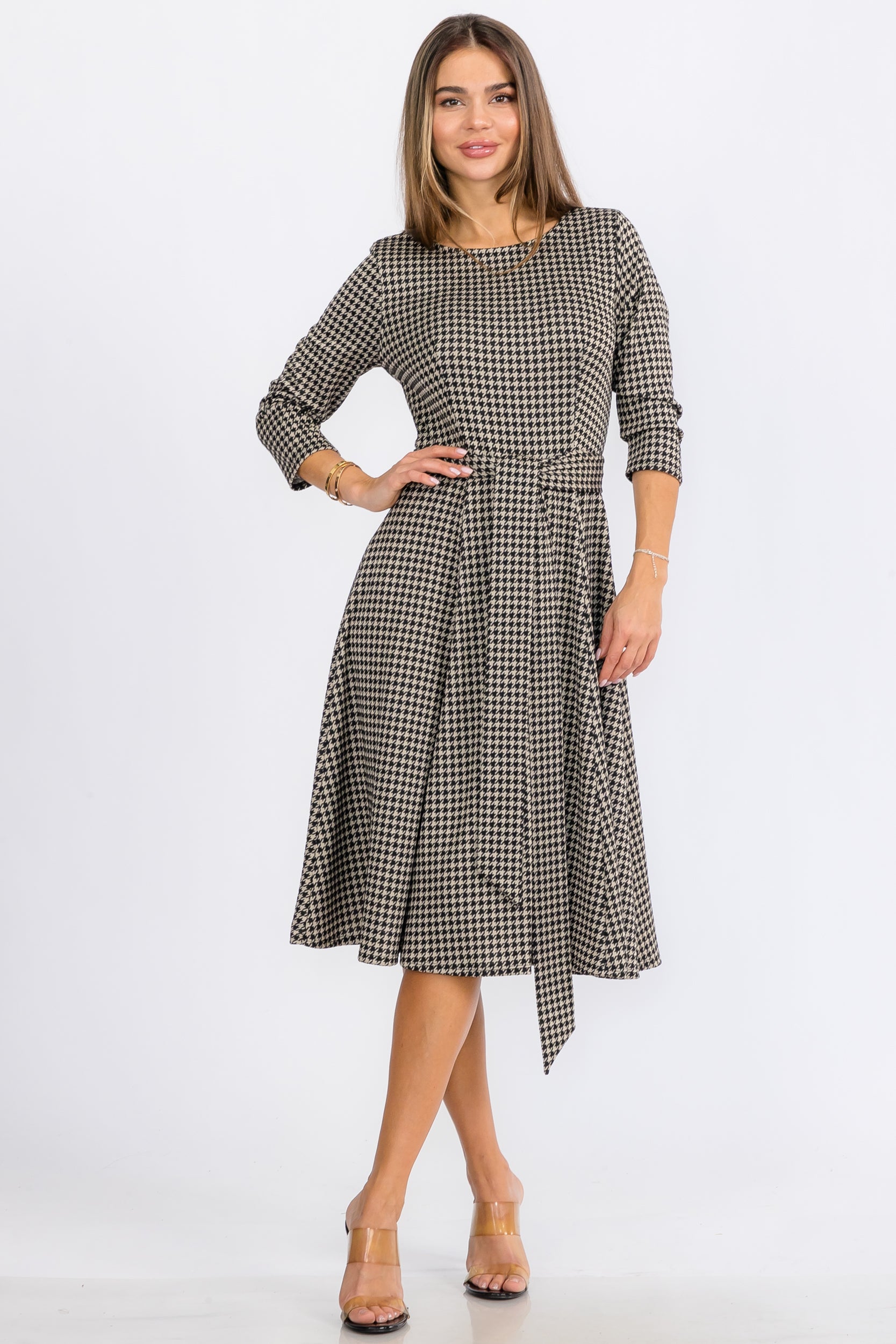 HH726C-R-P MIDI DRESS
