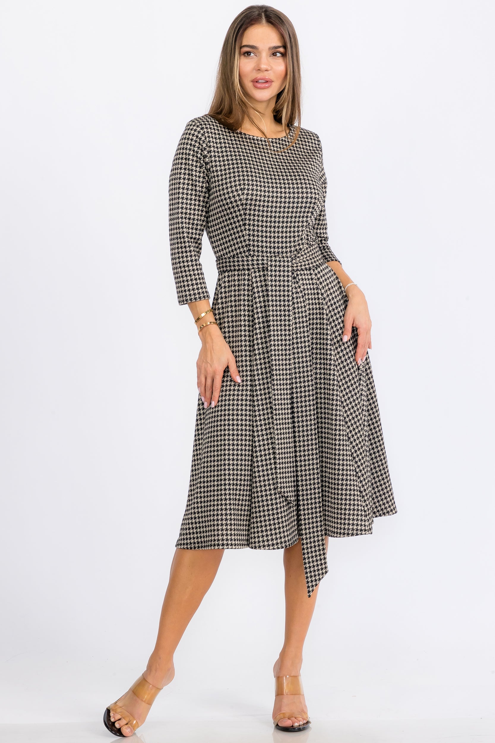 HH726C-R-P MIDI DRESS
