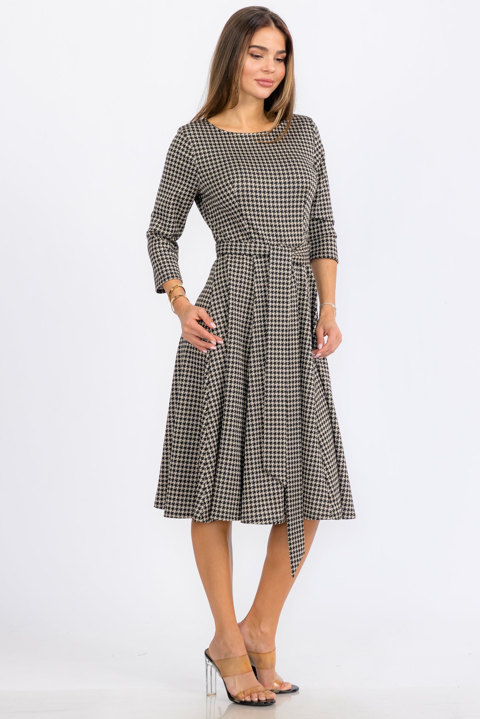 HH726C-R-P MIDI DRESS