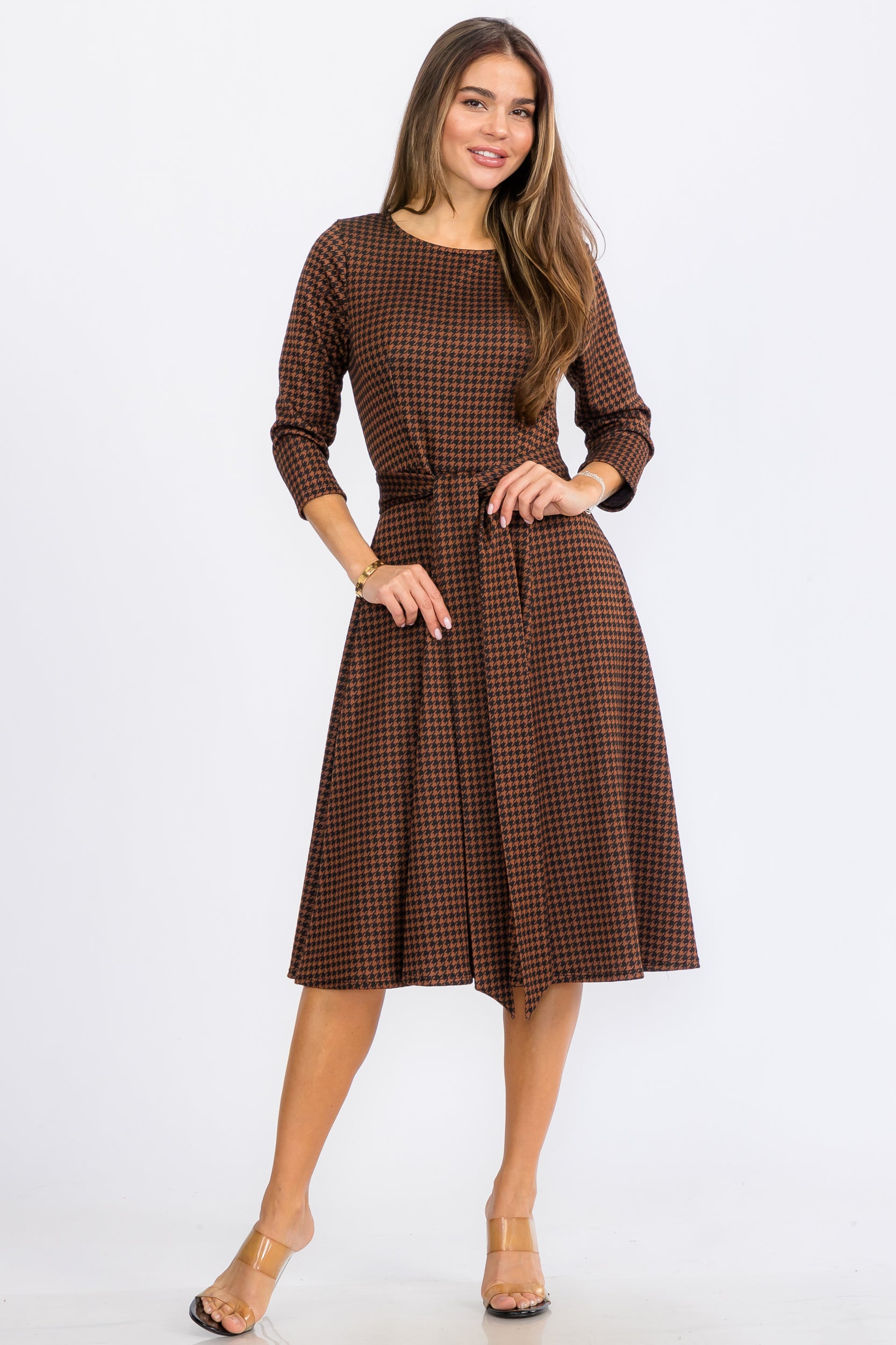 HH726C-R-P MIDI DRESS
