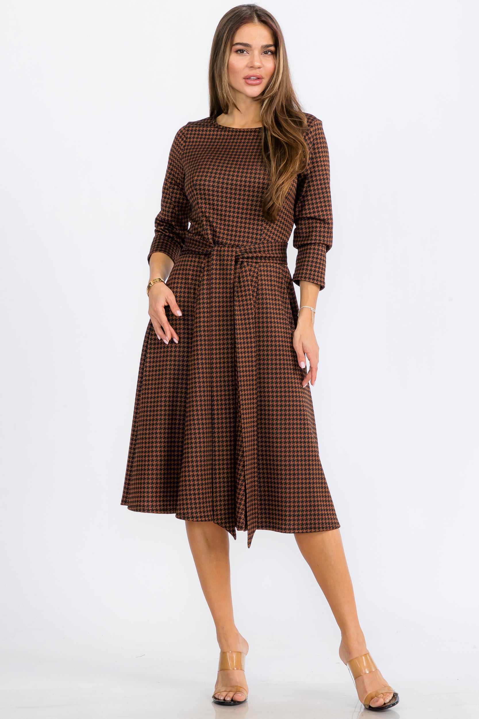 HH726C-R-P MIDI DRESS