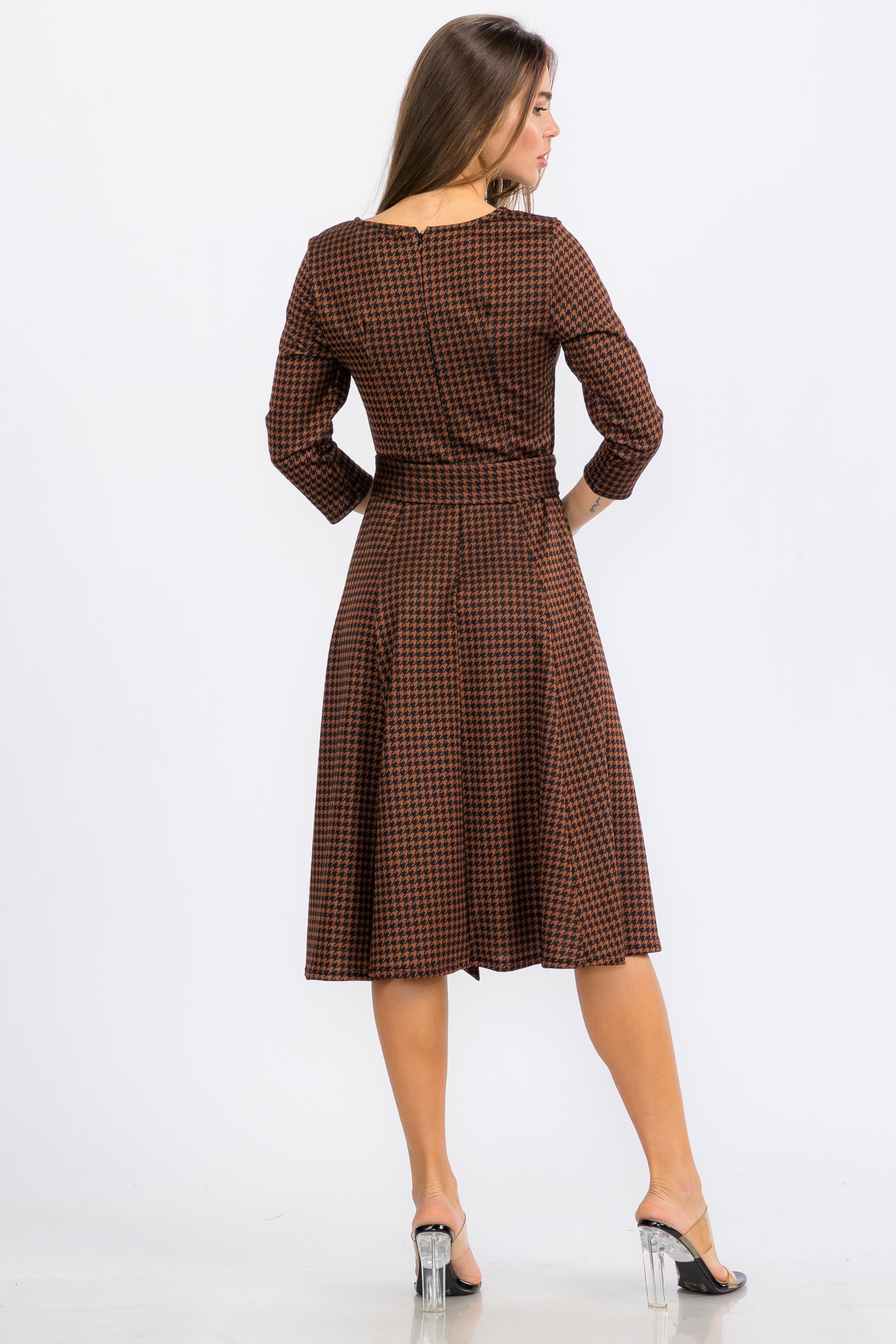 HH726C-R-P MIDI DRESS