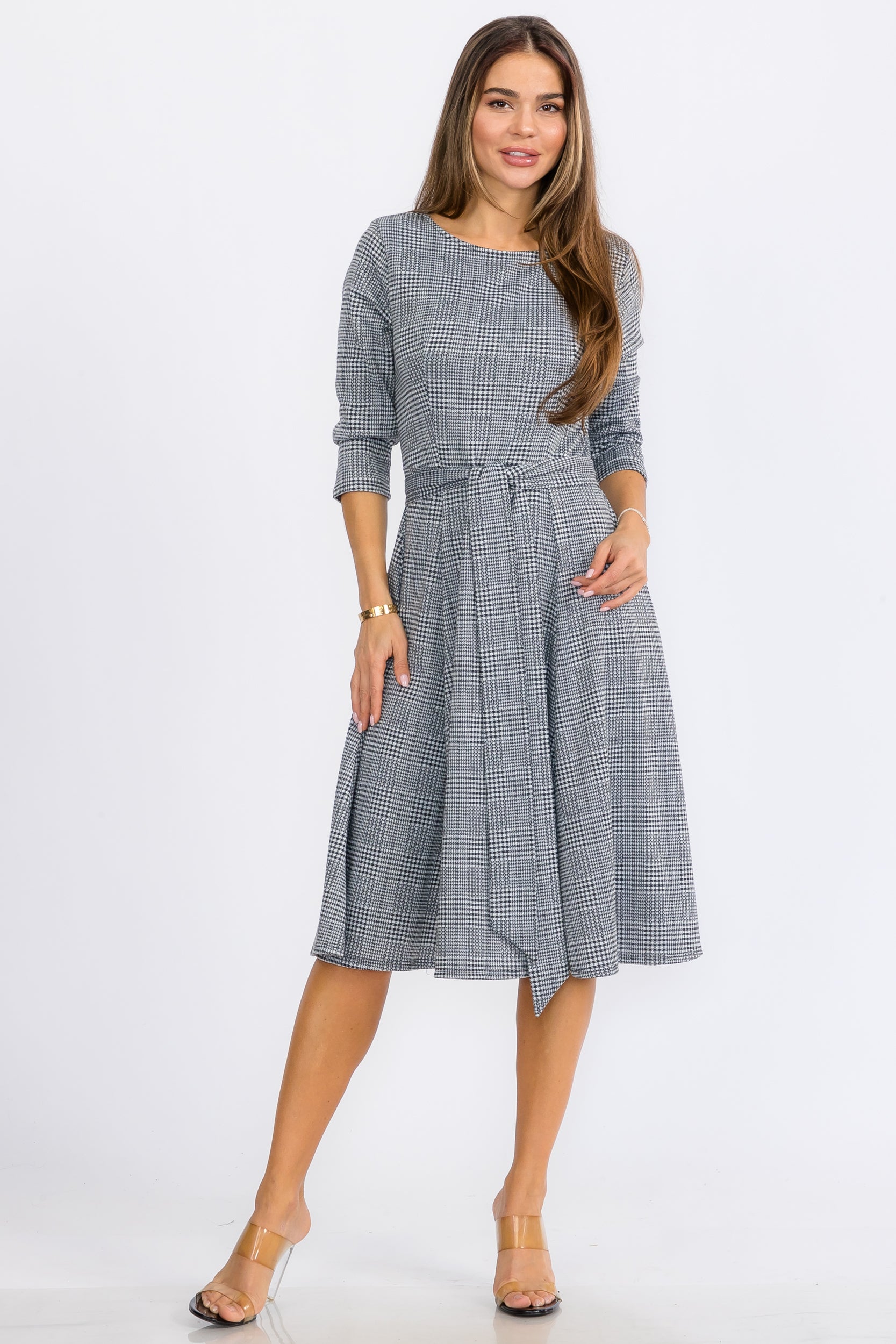 HH726C-R-P MIDI DRESS