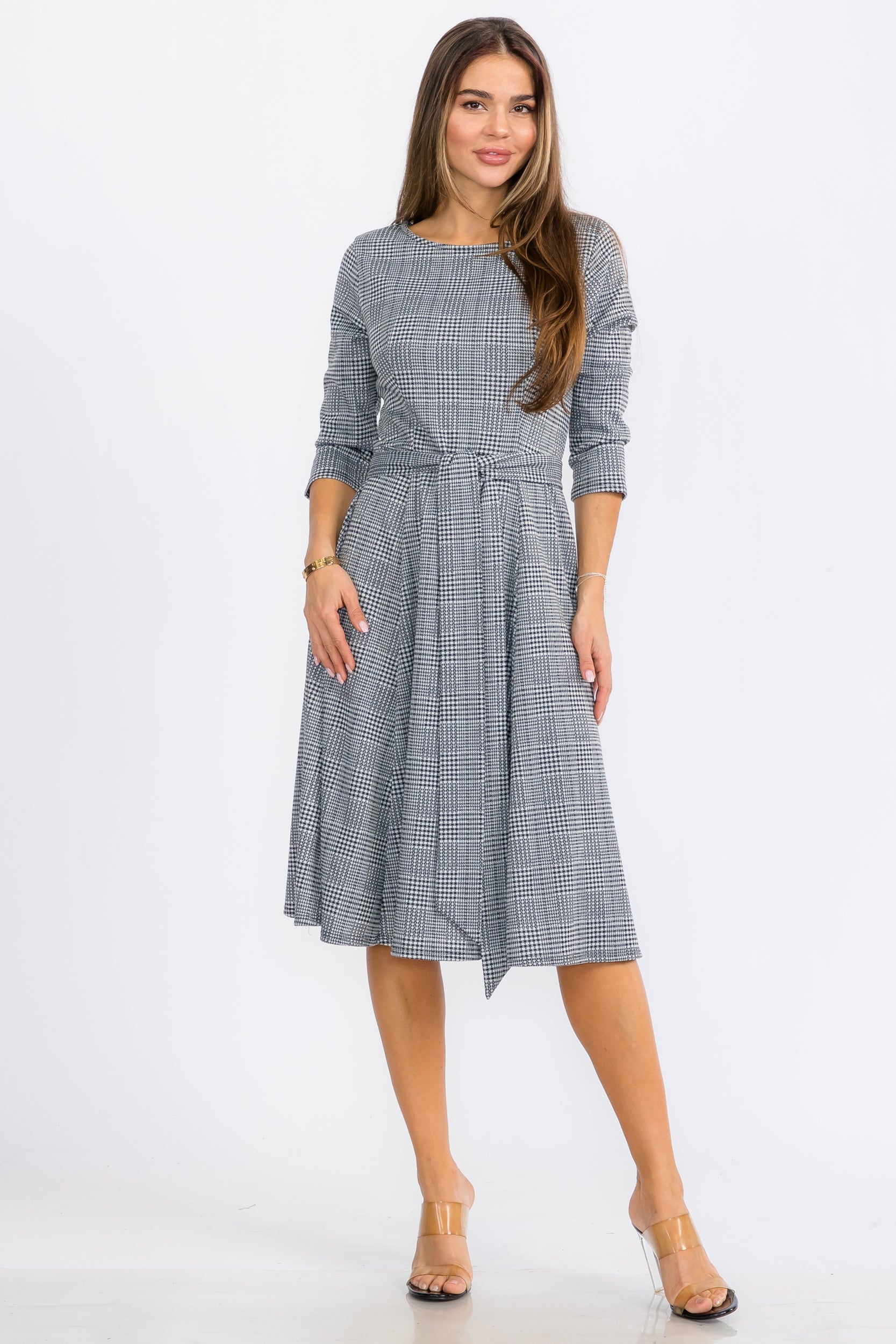 HH726C-R-P MIDI DRESS