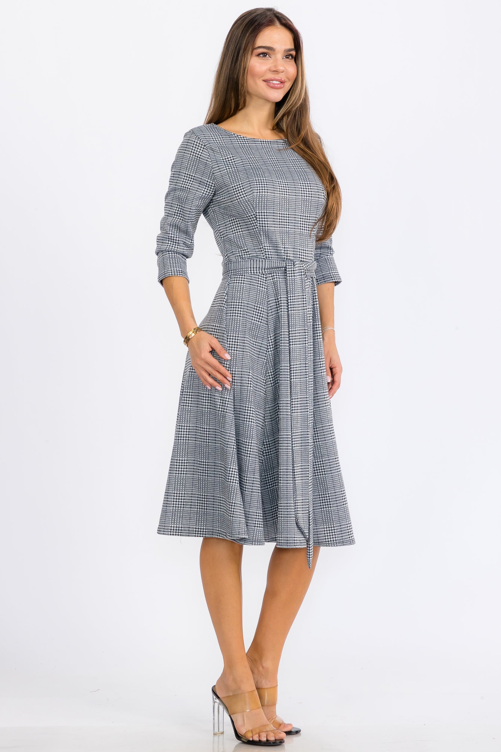 HH726C-R-P MIDI DRESS
