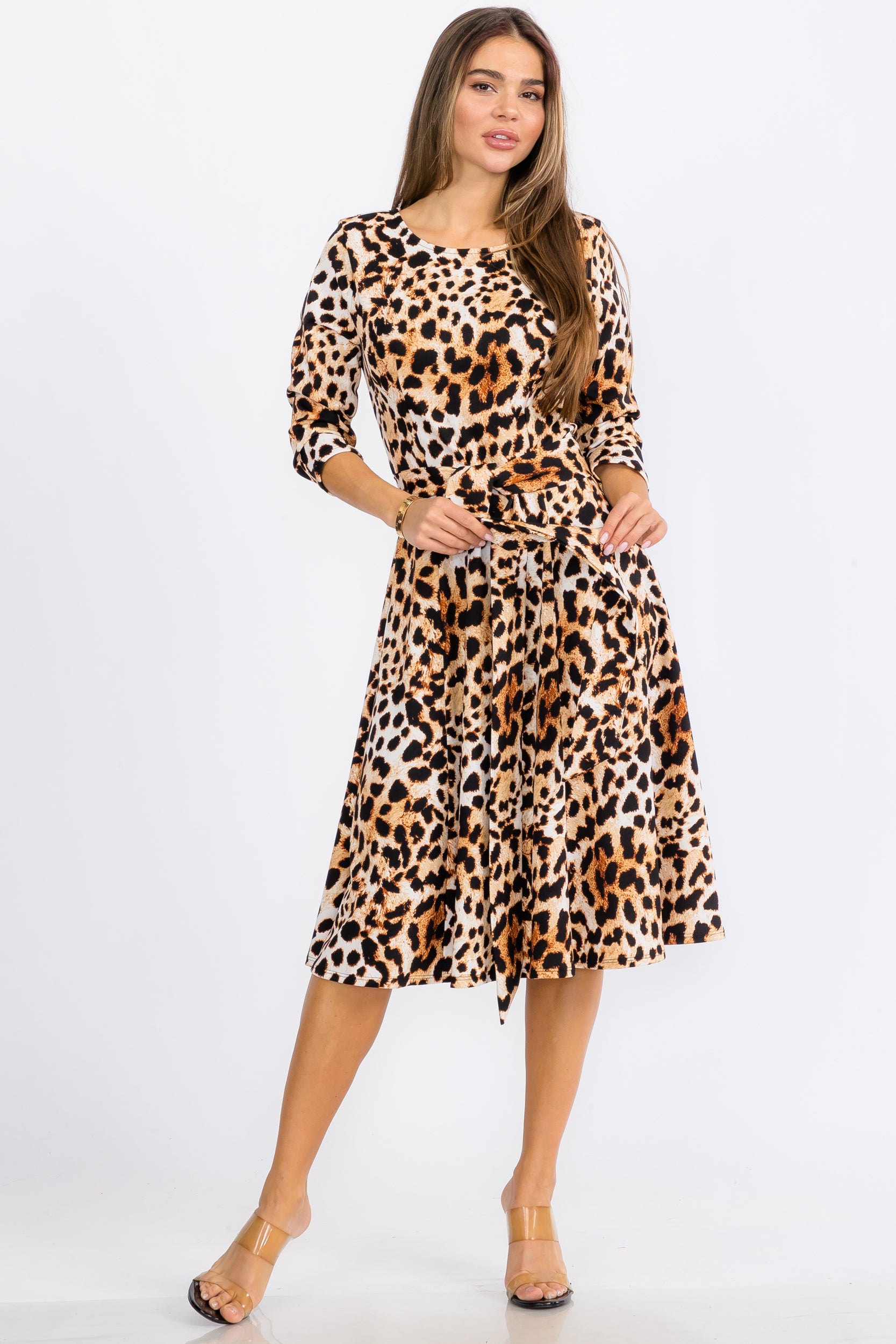 HH726C-R-P MIDI DRESS