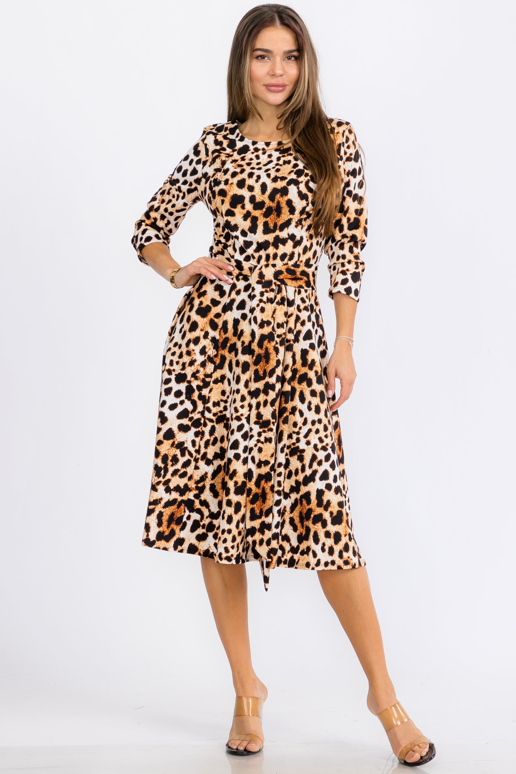 HH726C-R-P MIDI DRESS