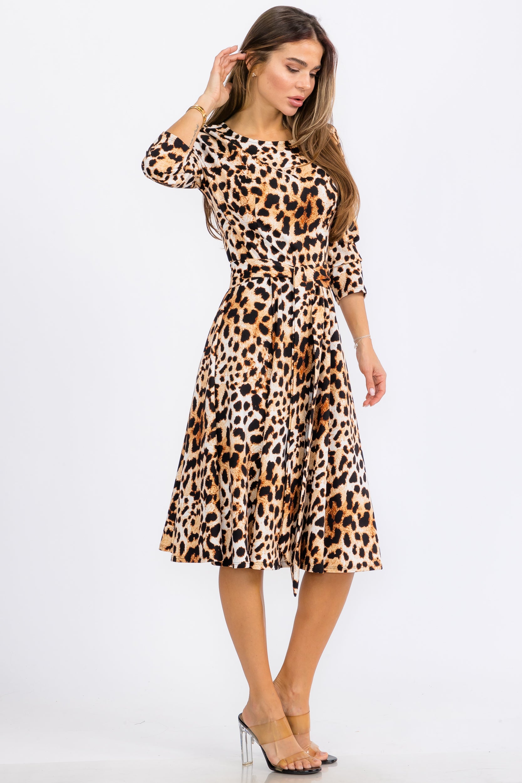 HH726C-R-P MIDI DRESS