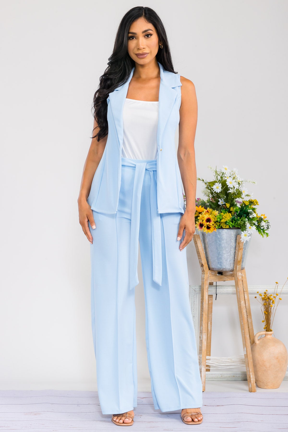 HH706R-SL - 2 PC VEST AND PANT SET