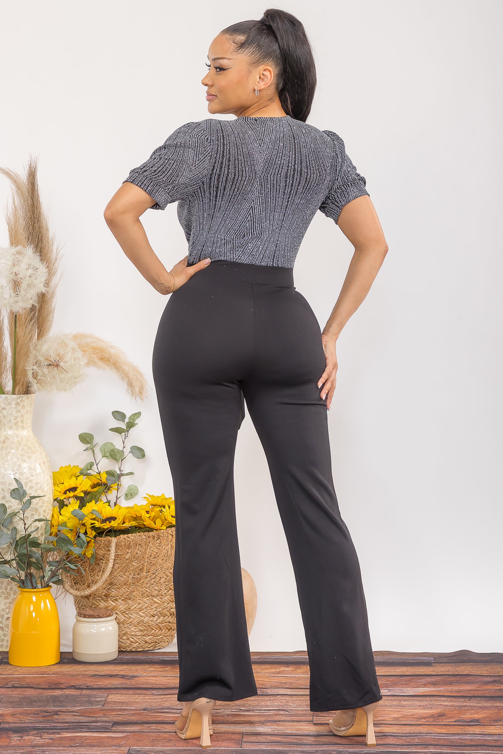 HH739-C1-X1 PLUS SIZE SEQIN CONTRAST JUMPSUIT