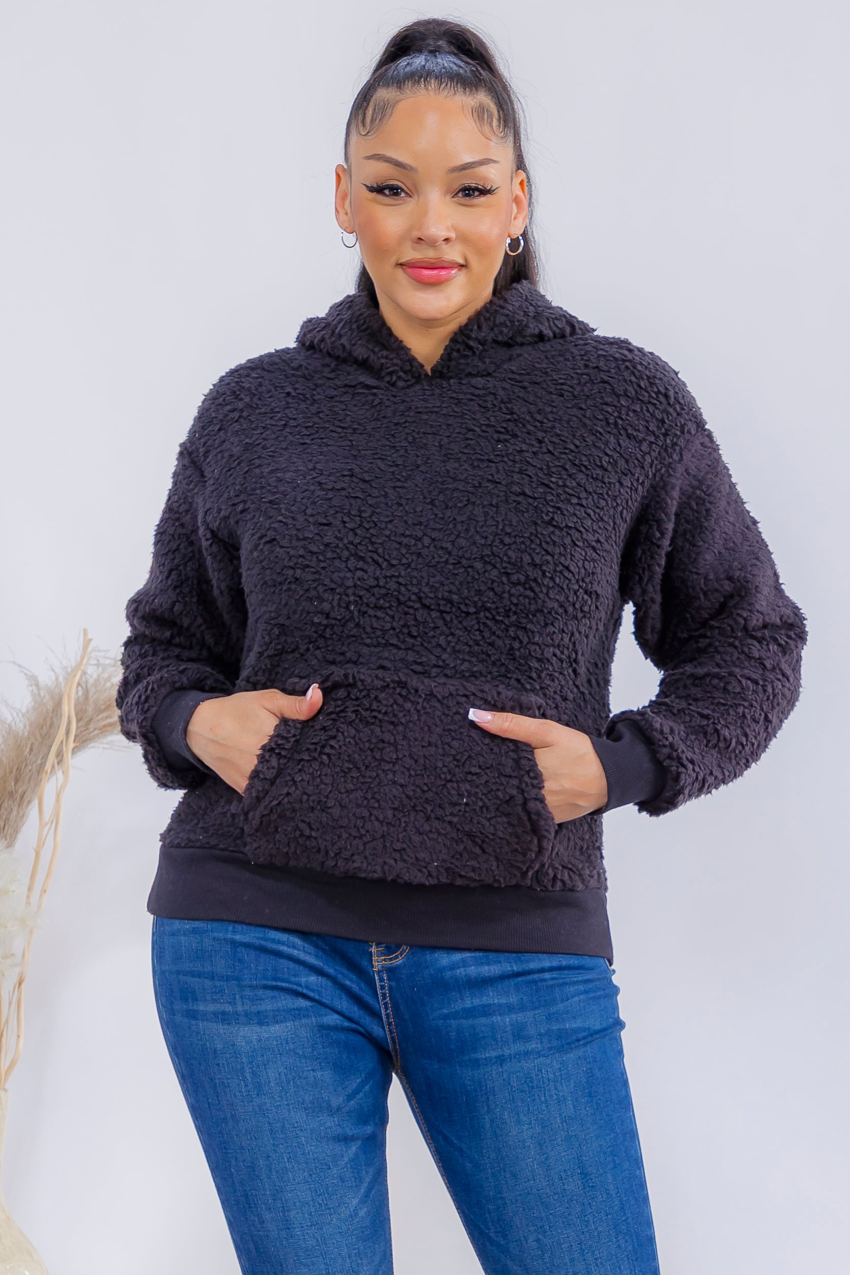 3387 Premium Sherpa Fleece Hooded Pullover
