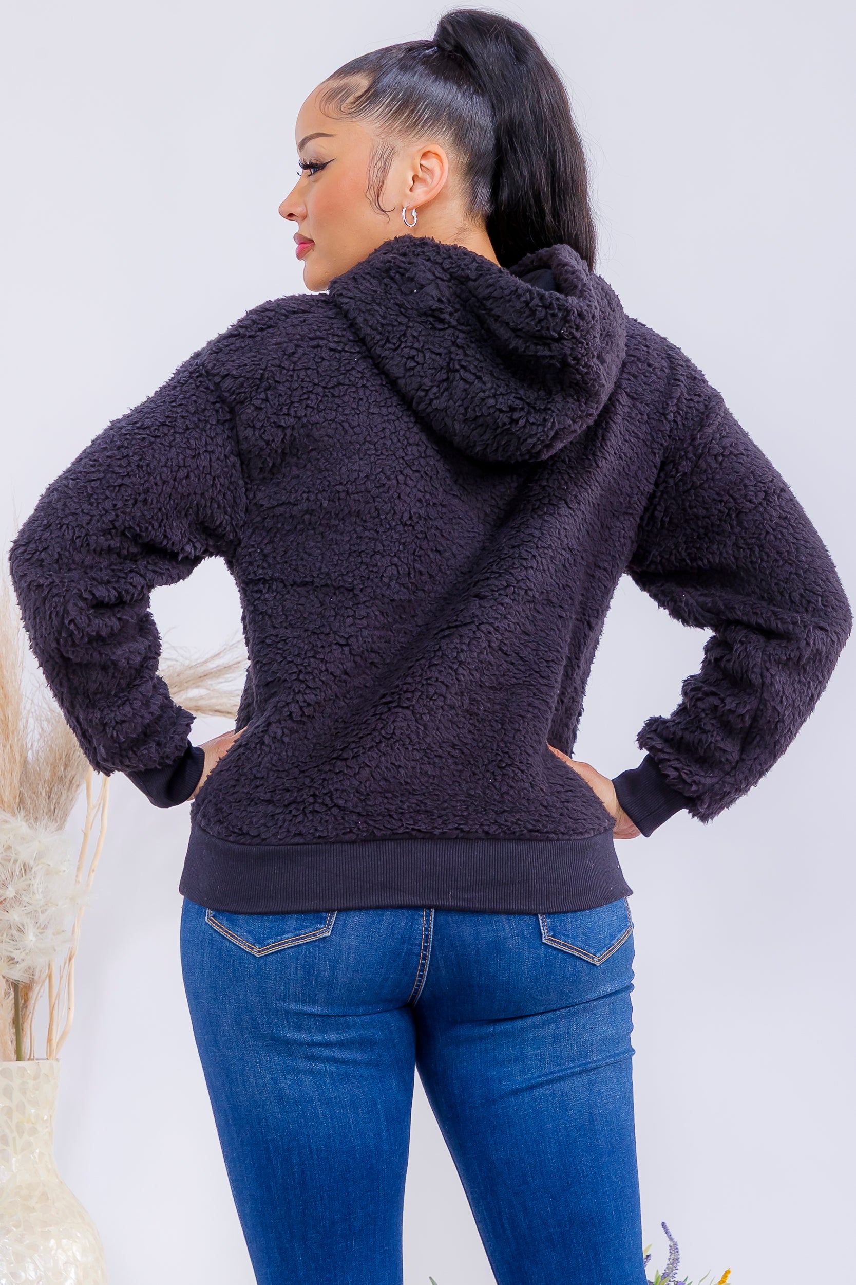 3387 Premium Sherpa Fleece Hooded Pullover