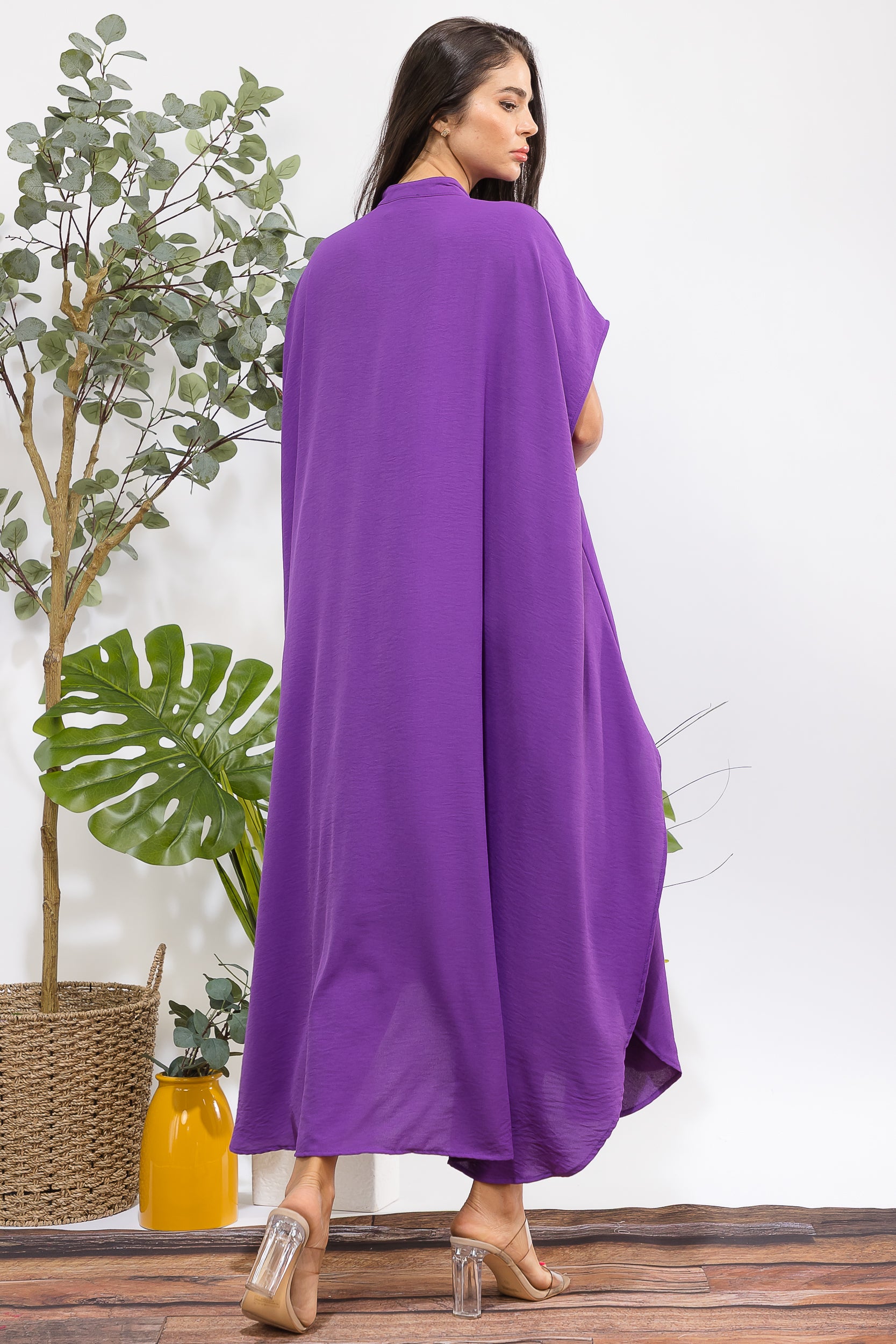 HH763X-S3 PLUS SIZE OVERSIZED BUTTON DOWN DRESS