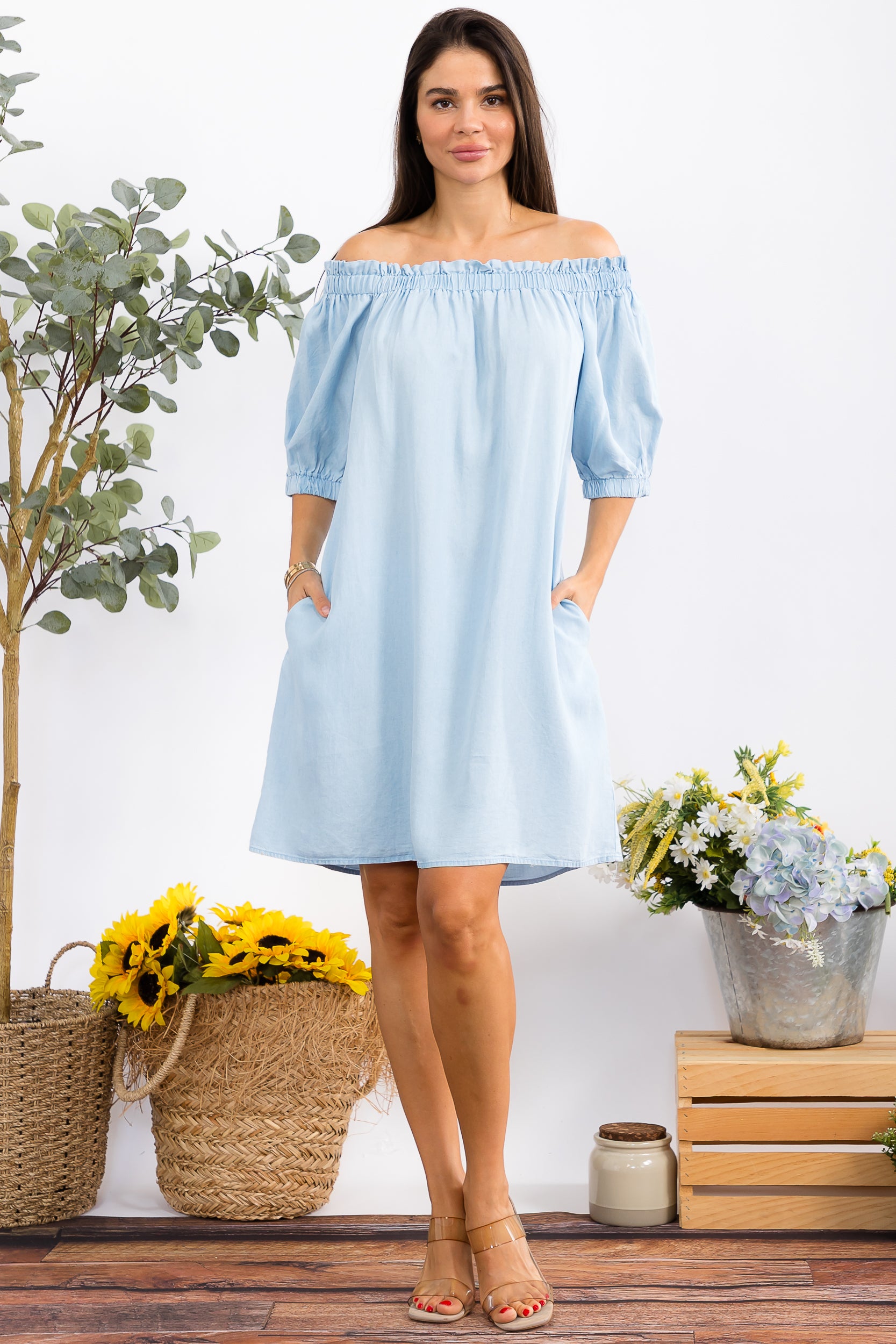 K402 Elegant Draped Off-Shoulder Maxi Dress