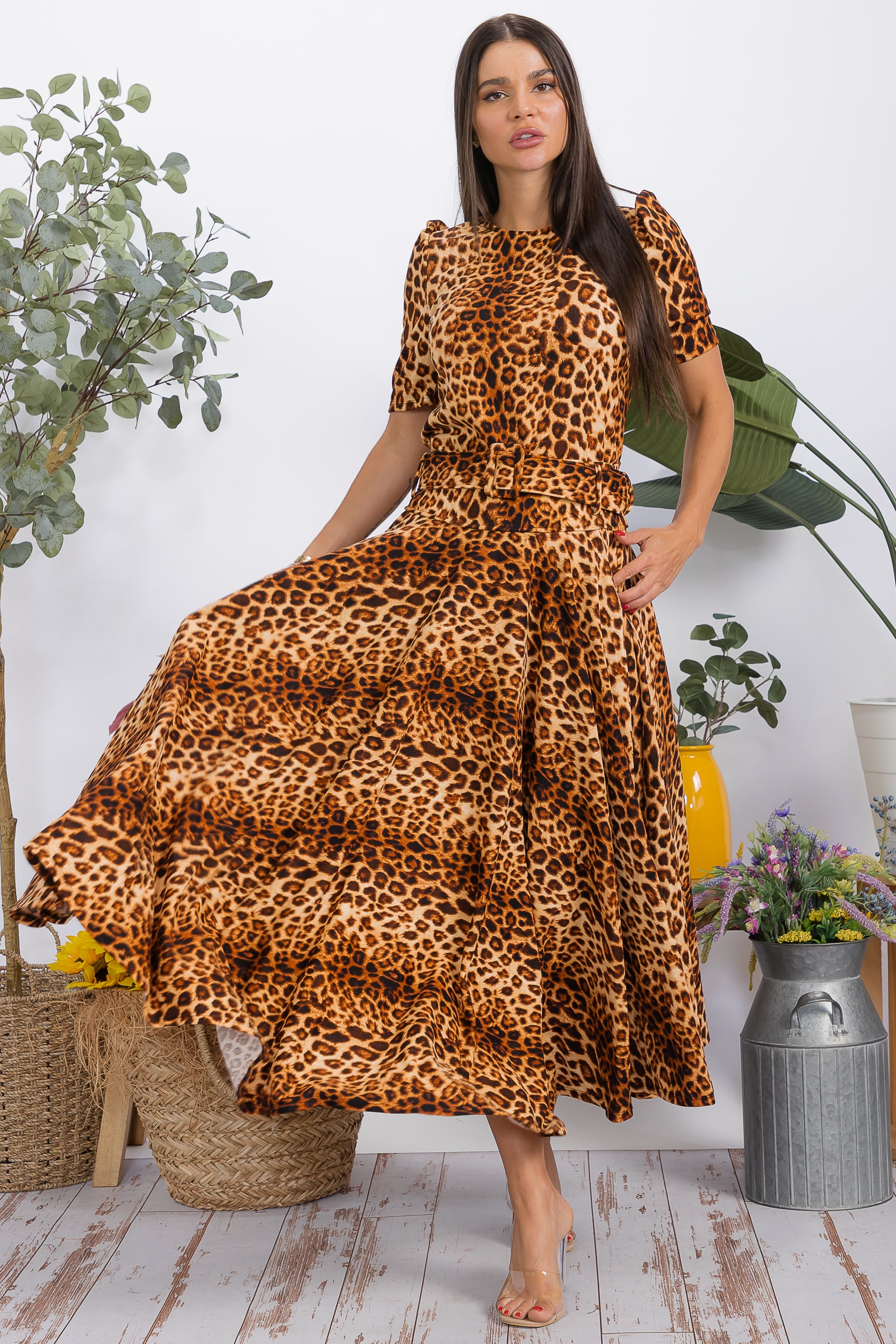 HH779X-P1 Plus Size High-Waisted Maxi Skirt