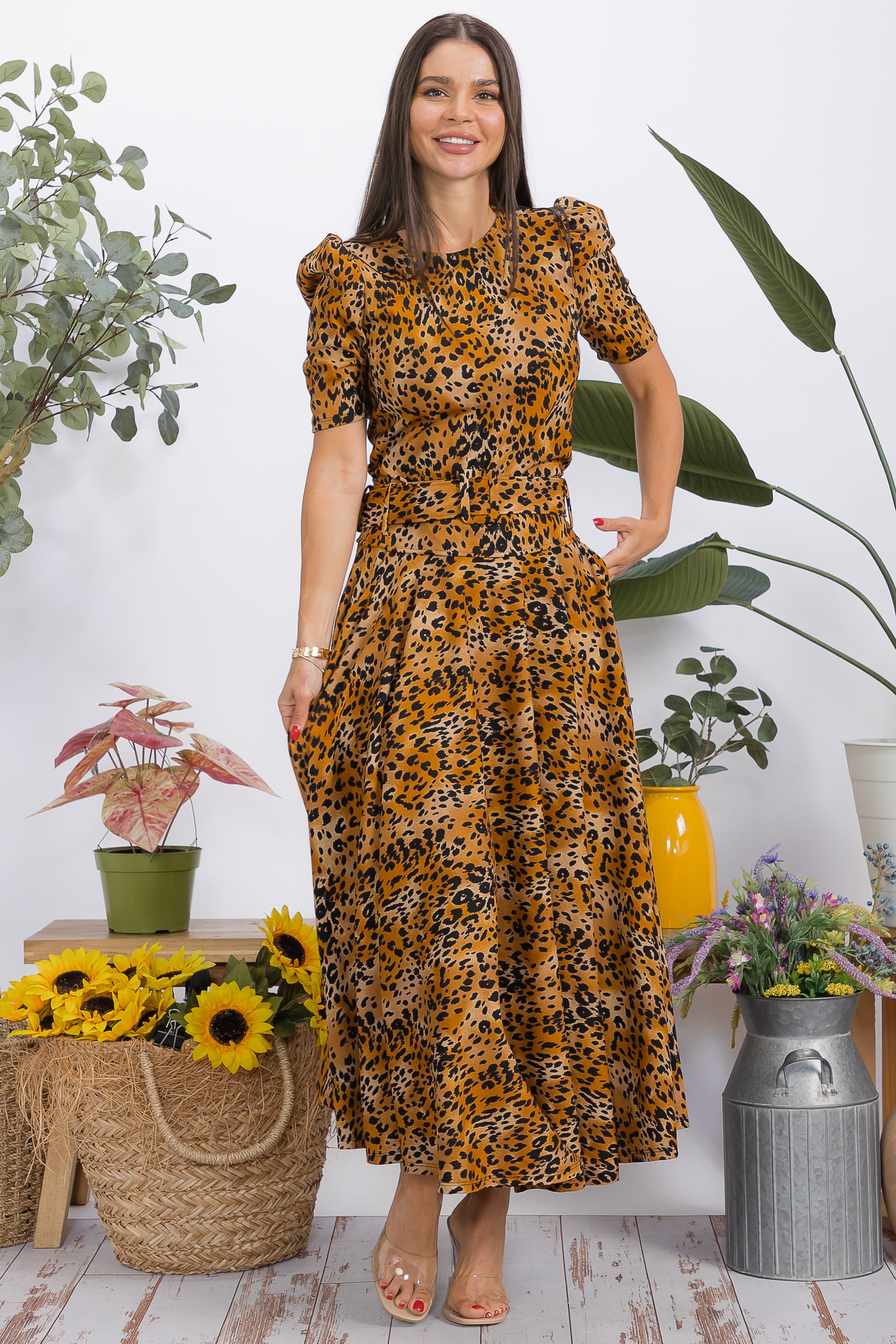 HH779X-P1 Plus Size High-Waisted Maxi Skirt