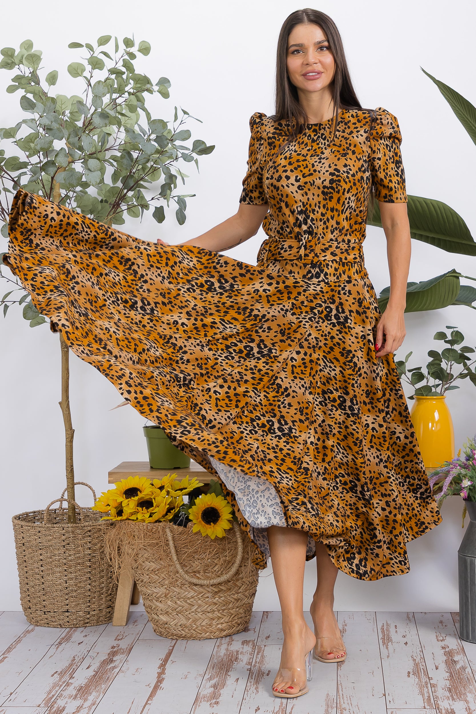HH779X-P1 Plus Size High-Waisted Maxi Skirt