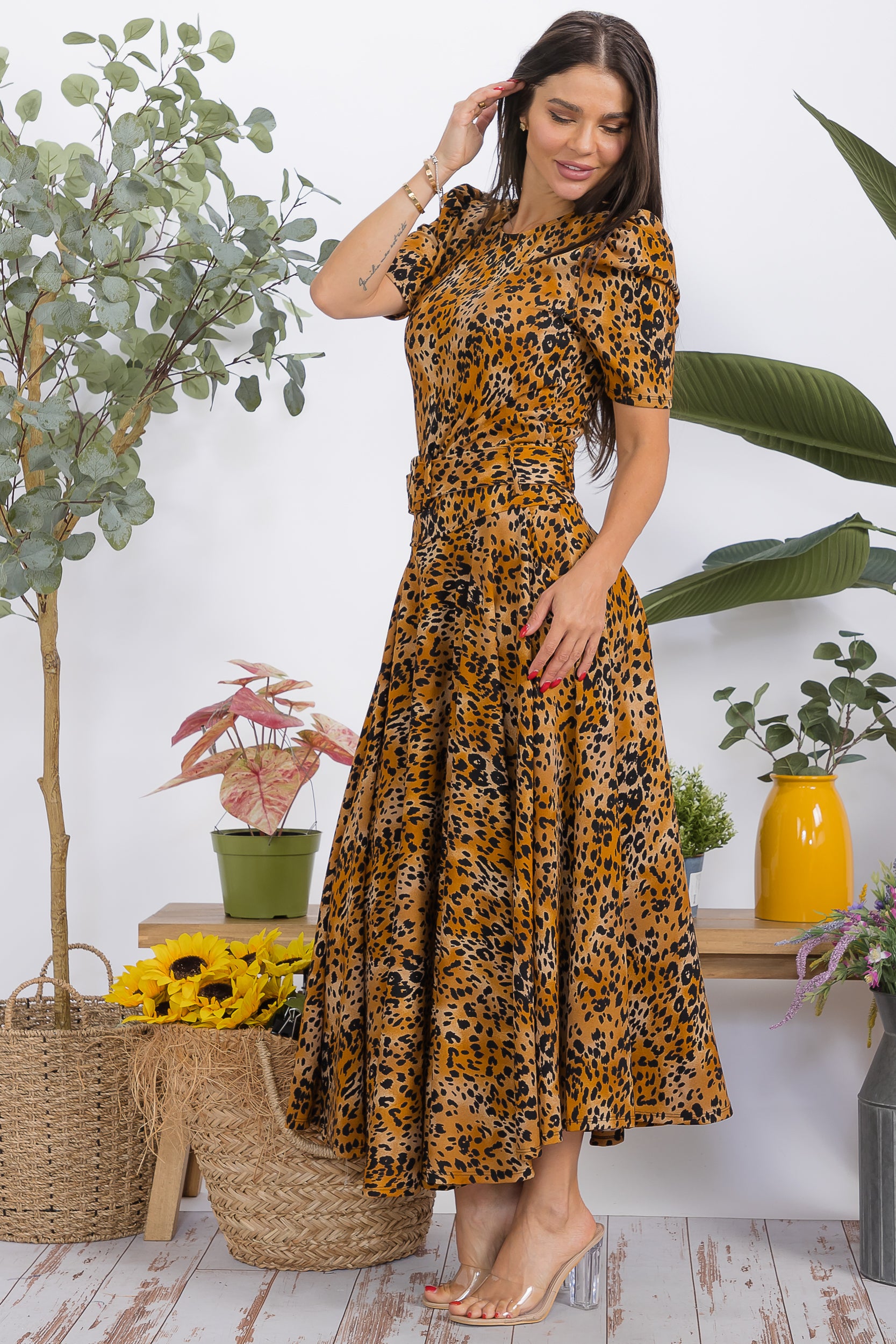 HH779X-P1 Plus Size High-Waisted Maxi Skirt