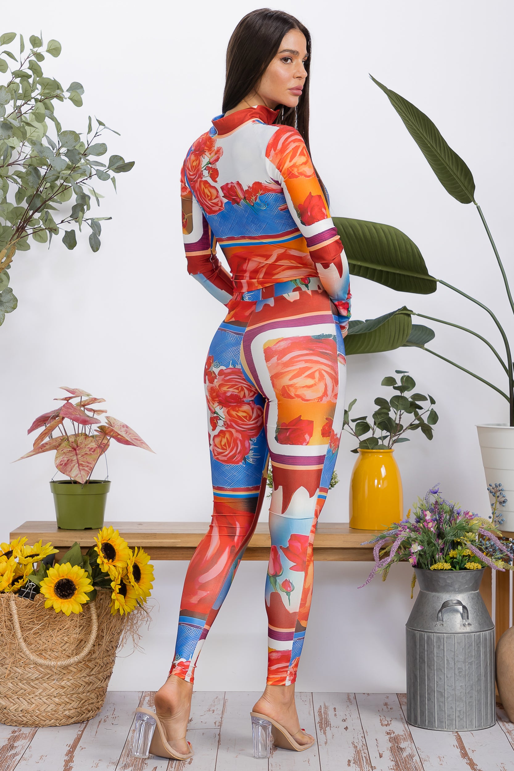 HH1151-P2 2-Piece Zip Set - Bodysuit & Leggings