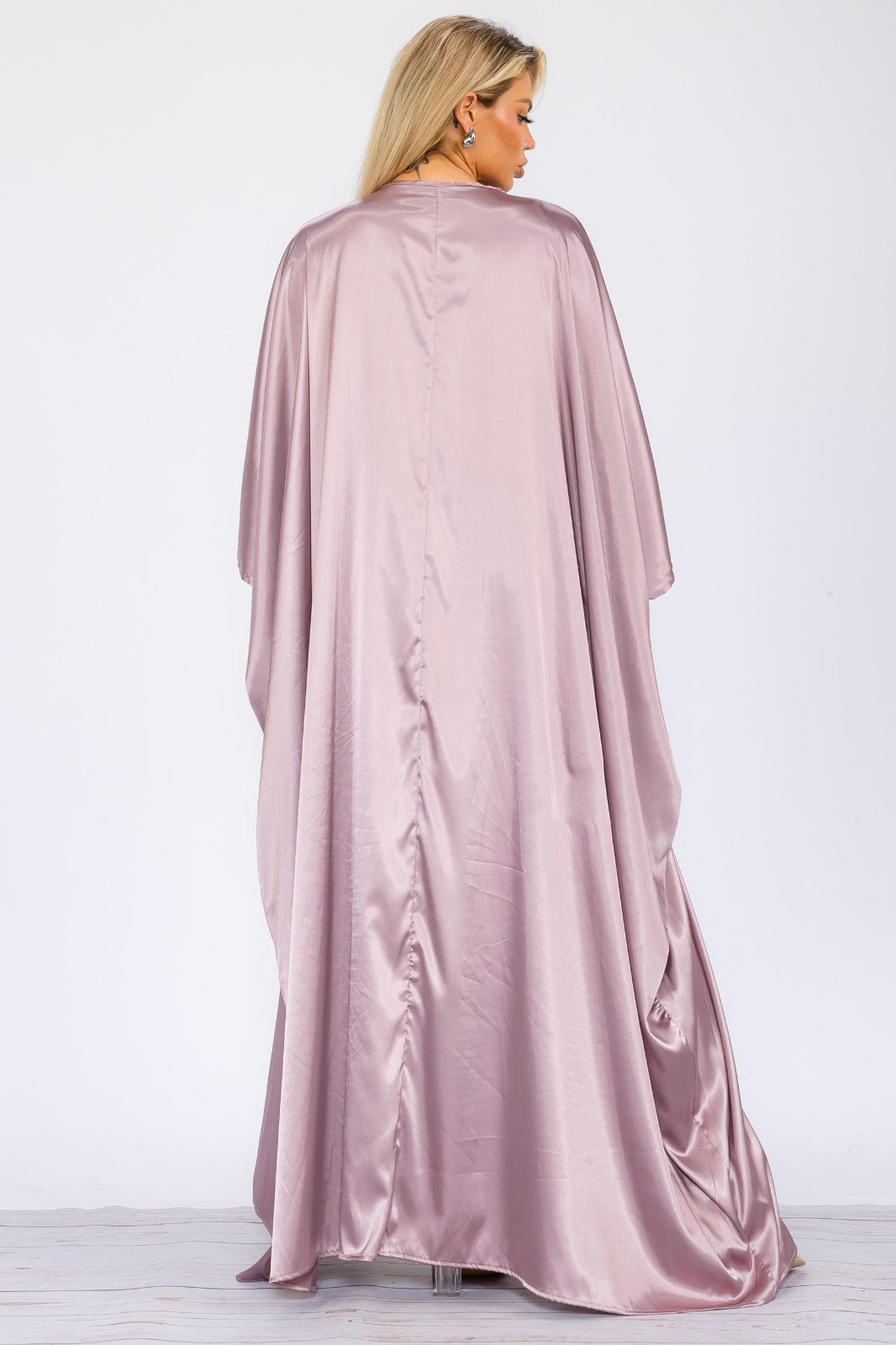 HH707X-S Plus Size Duster Pants & Robe 2 Piece Set