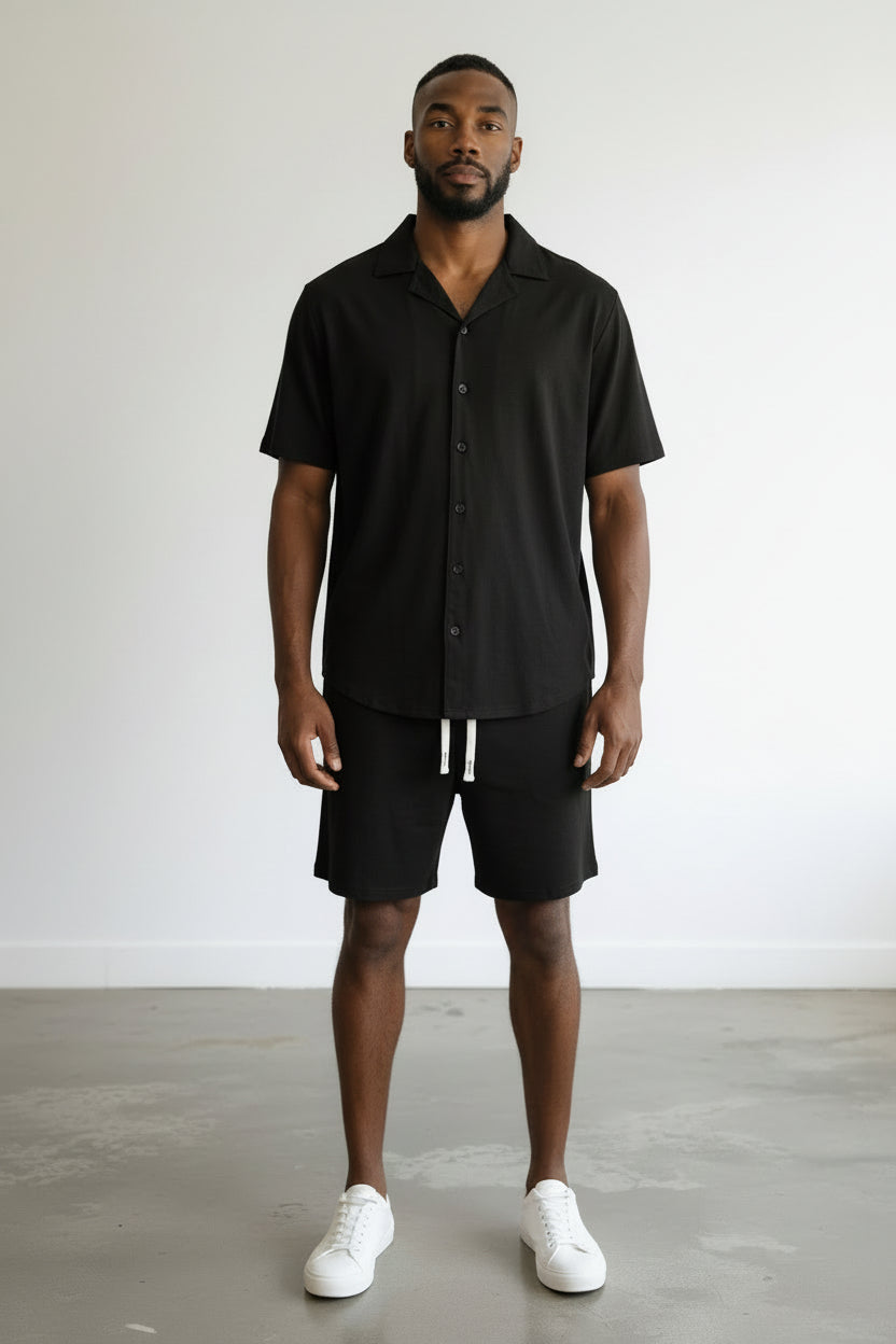 2542-R Men's Short Sleeve Shirt & Shorts Set