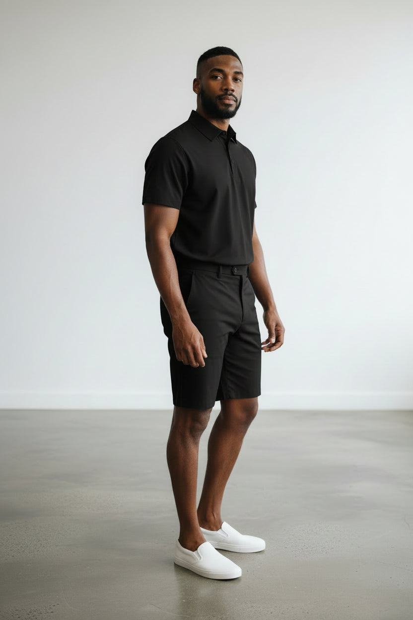 2551-R Men's Polo Shirt & Shorts Set
