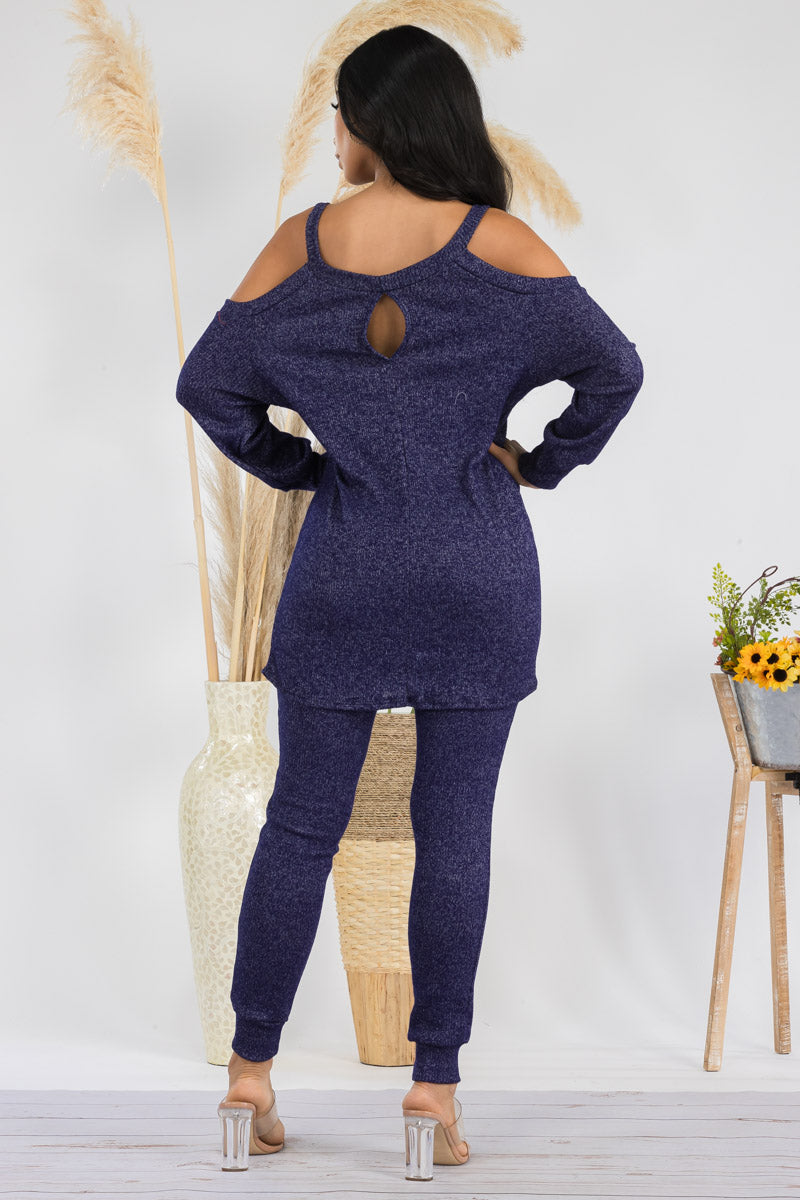 HH669R1-SOLID - 2 PC TOP AND JOGGER SET