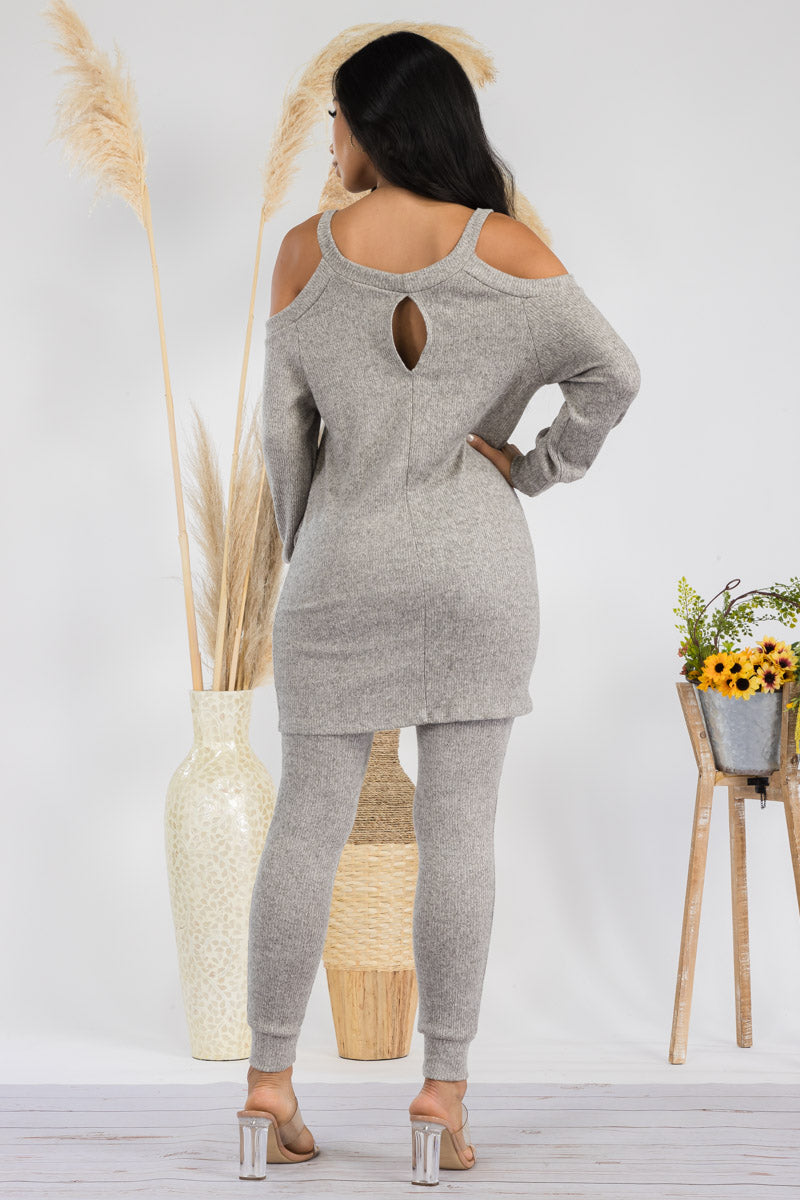 HH669R1-SOLID - 2 PC TOP AND JOGGER SET