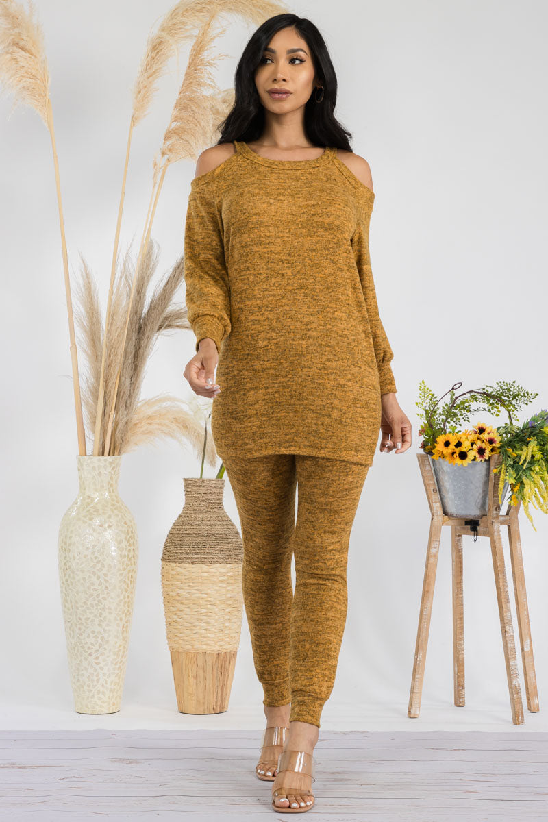HH669R1-SOLID - 2 PC TOP AND JOGGER SET
